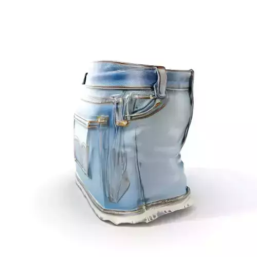 Denim Skirt D Model Pack Low-poly 3D model