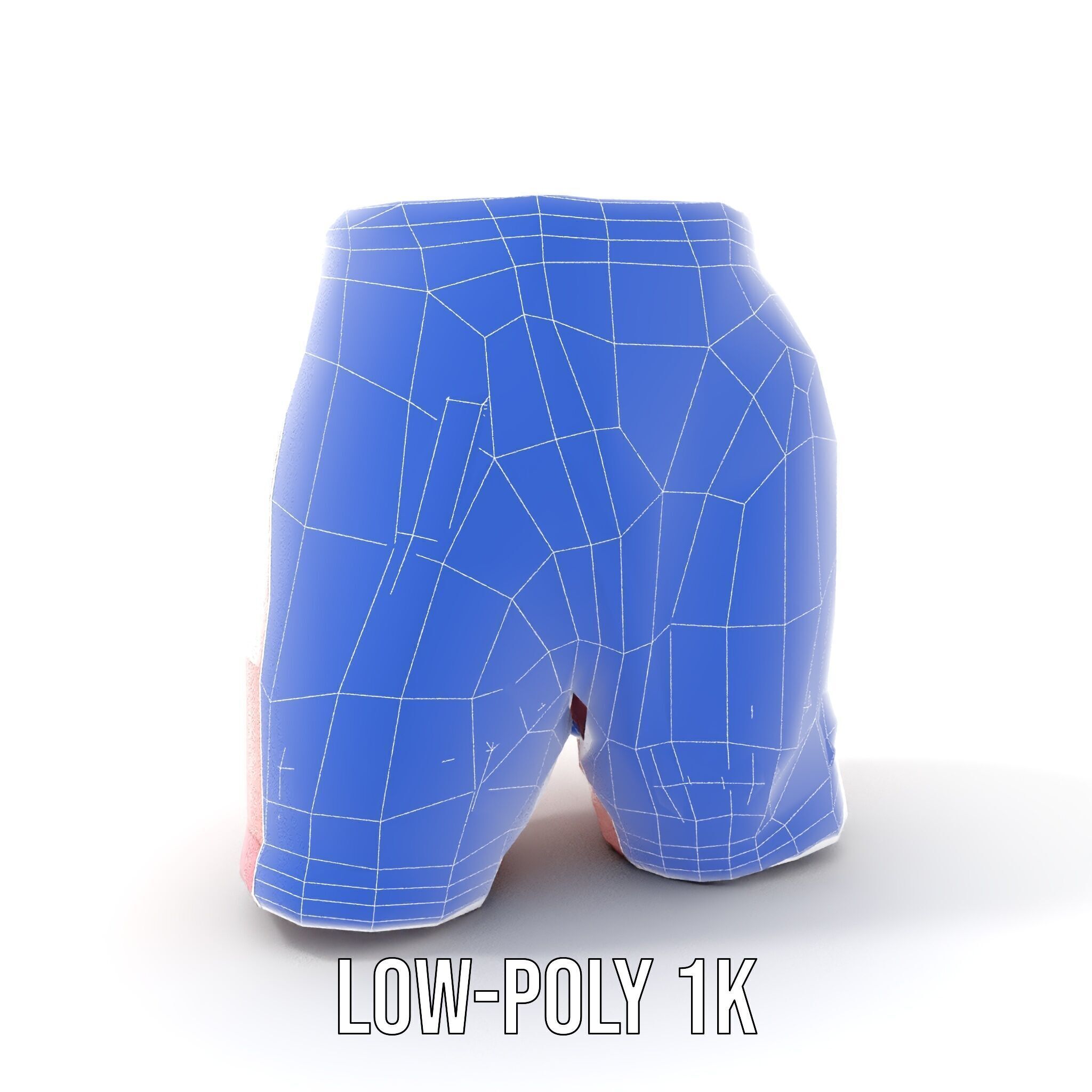Pink Shorts Clothing Model Pack Low-poly 3D model_13