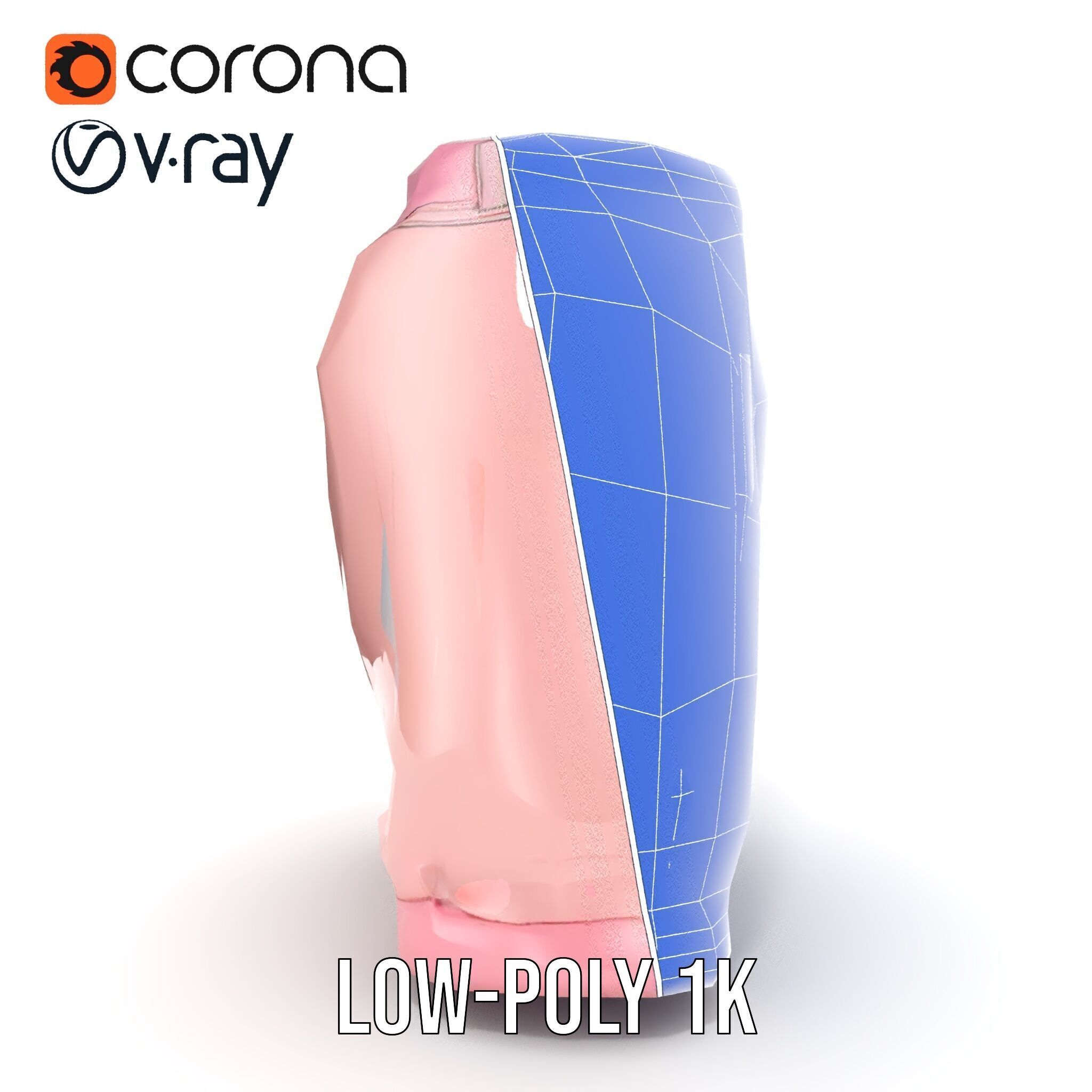 Pink Shorts Clothing Model Pack Low-poly 3D model_26