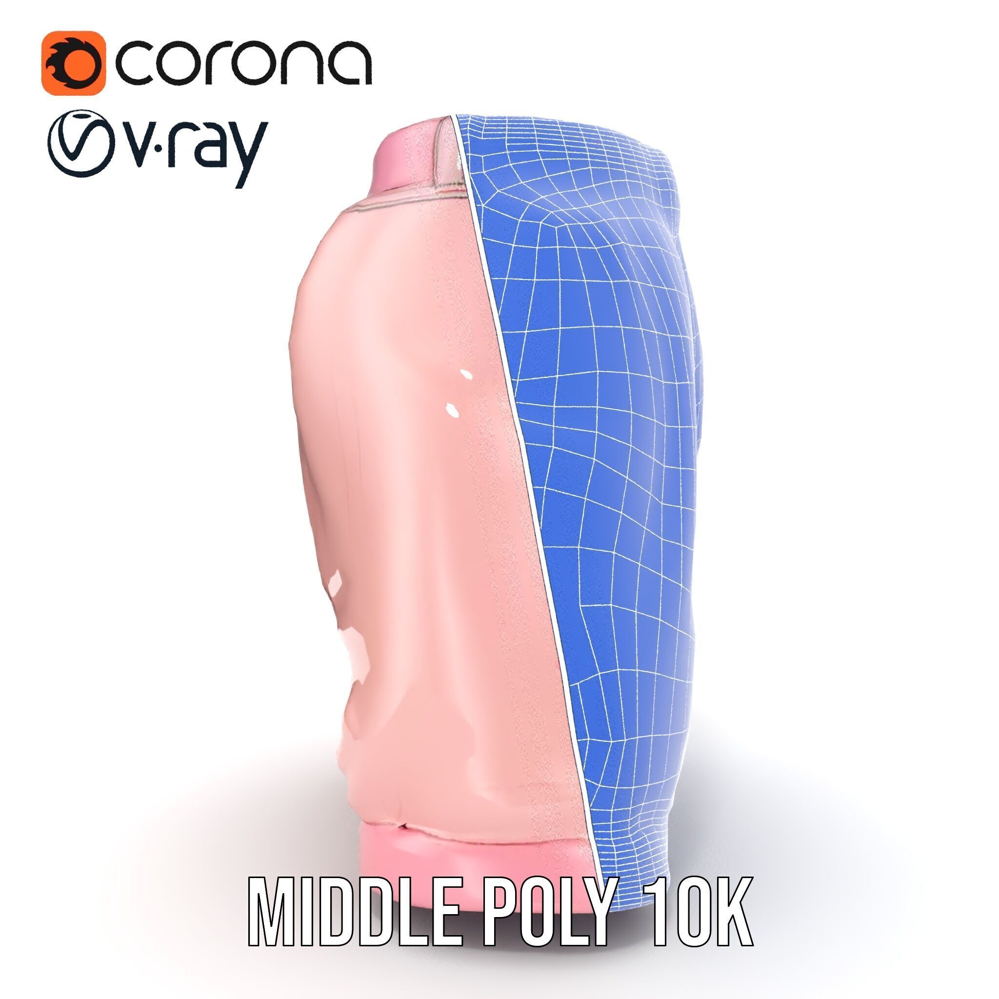 Pink Shorts Clothing Model Pack Low-poly 3D model_31