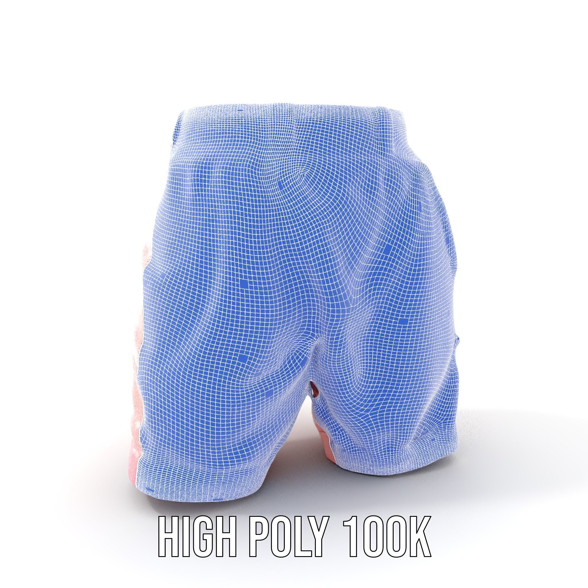 Pink Shorts Clothing Model Pack Low-poly 3D model_4