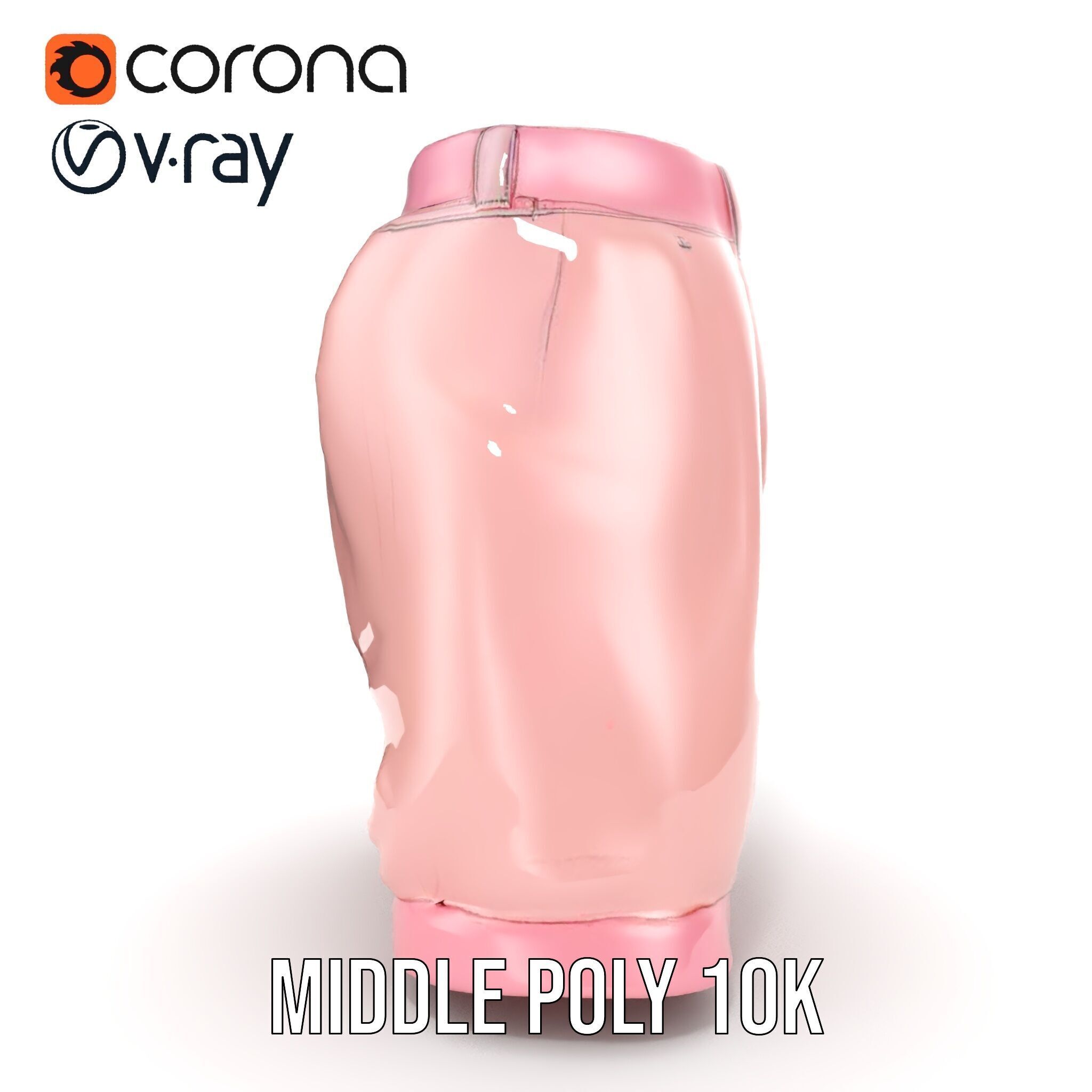 Pink Shorts Clothing Model Pack Low-poly 3D model_20