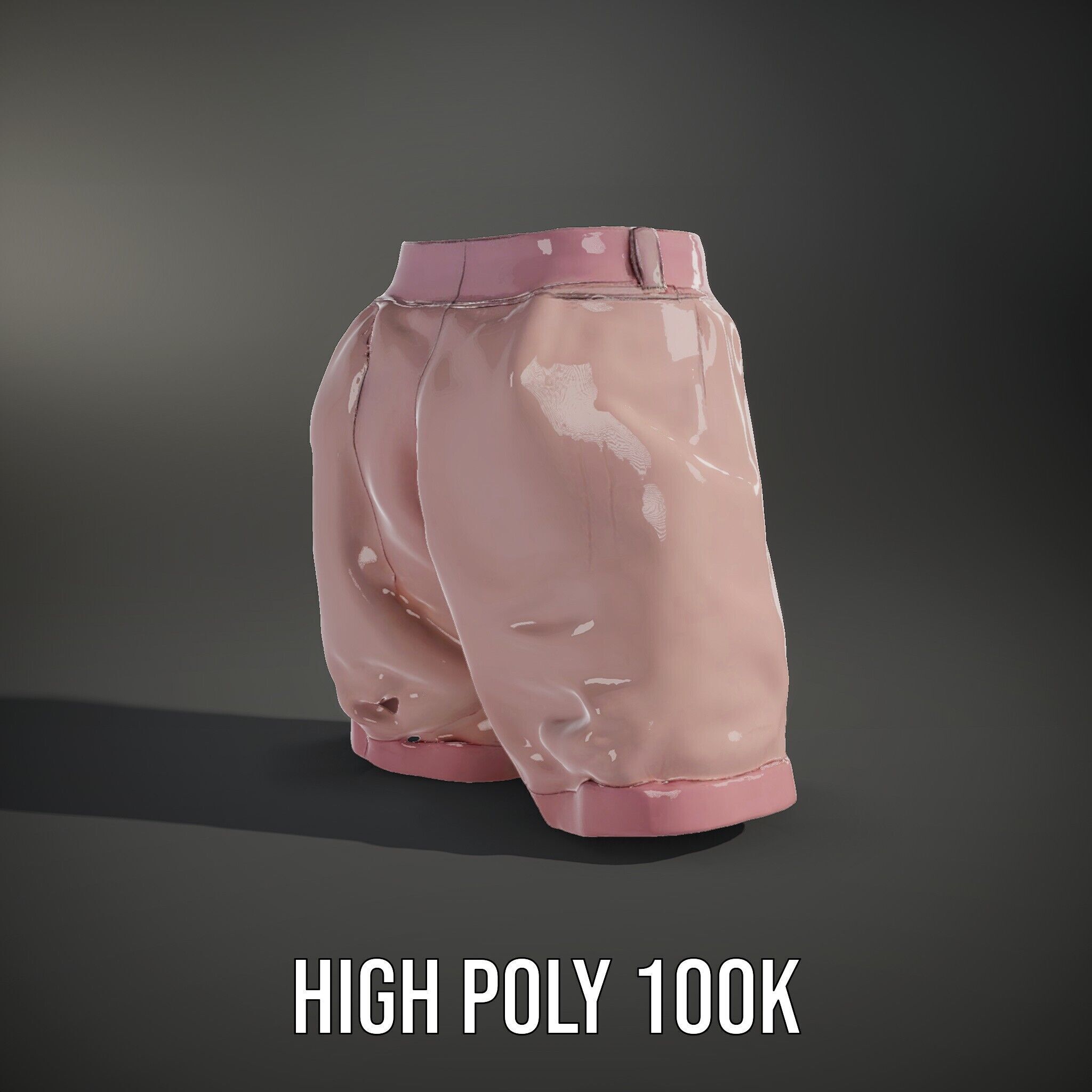 Pink Shorts Clothing Model Pack Low-poly 3D model_11