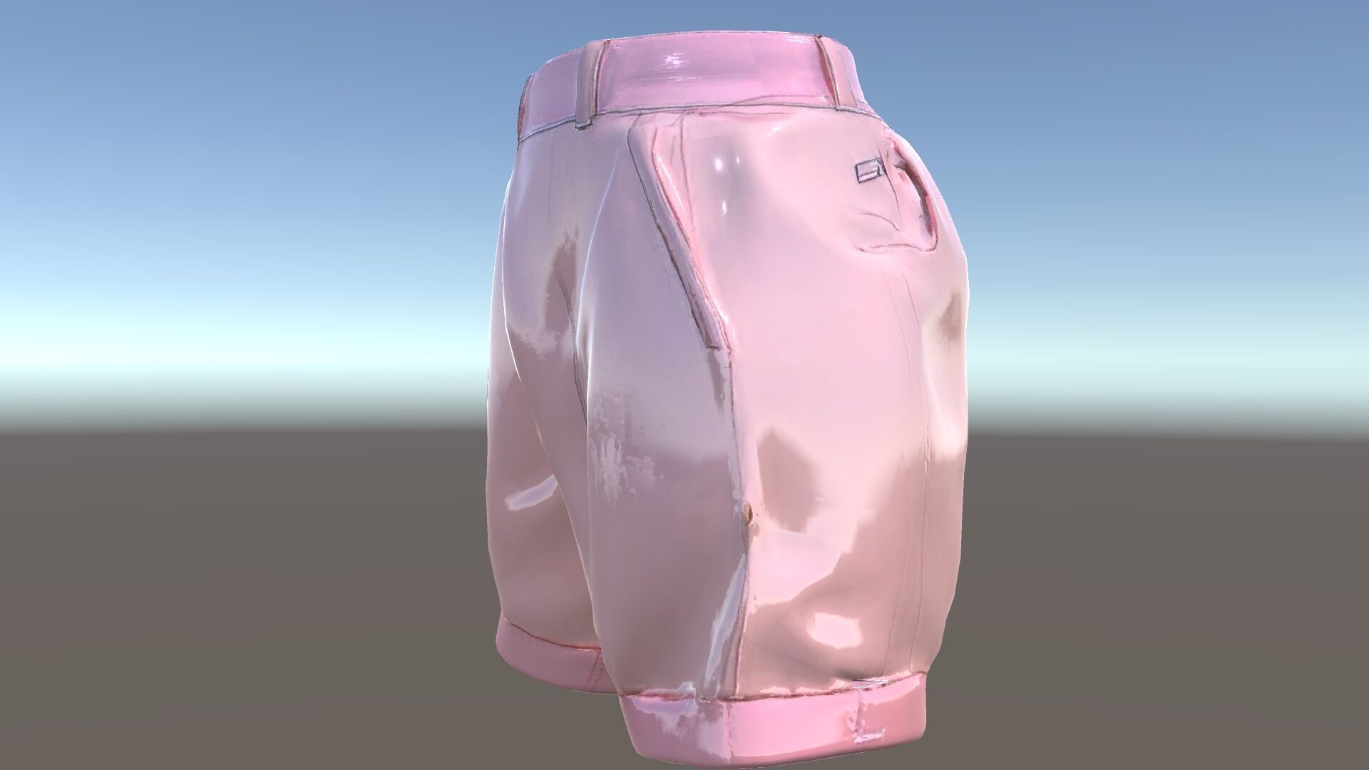 Pink Shorts Clothing Model Pack Low-poly 3D model_34