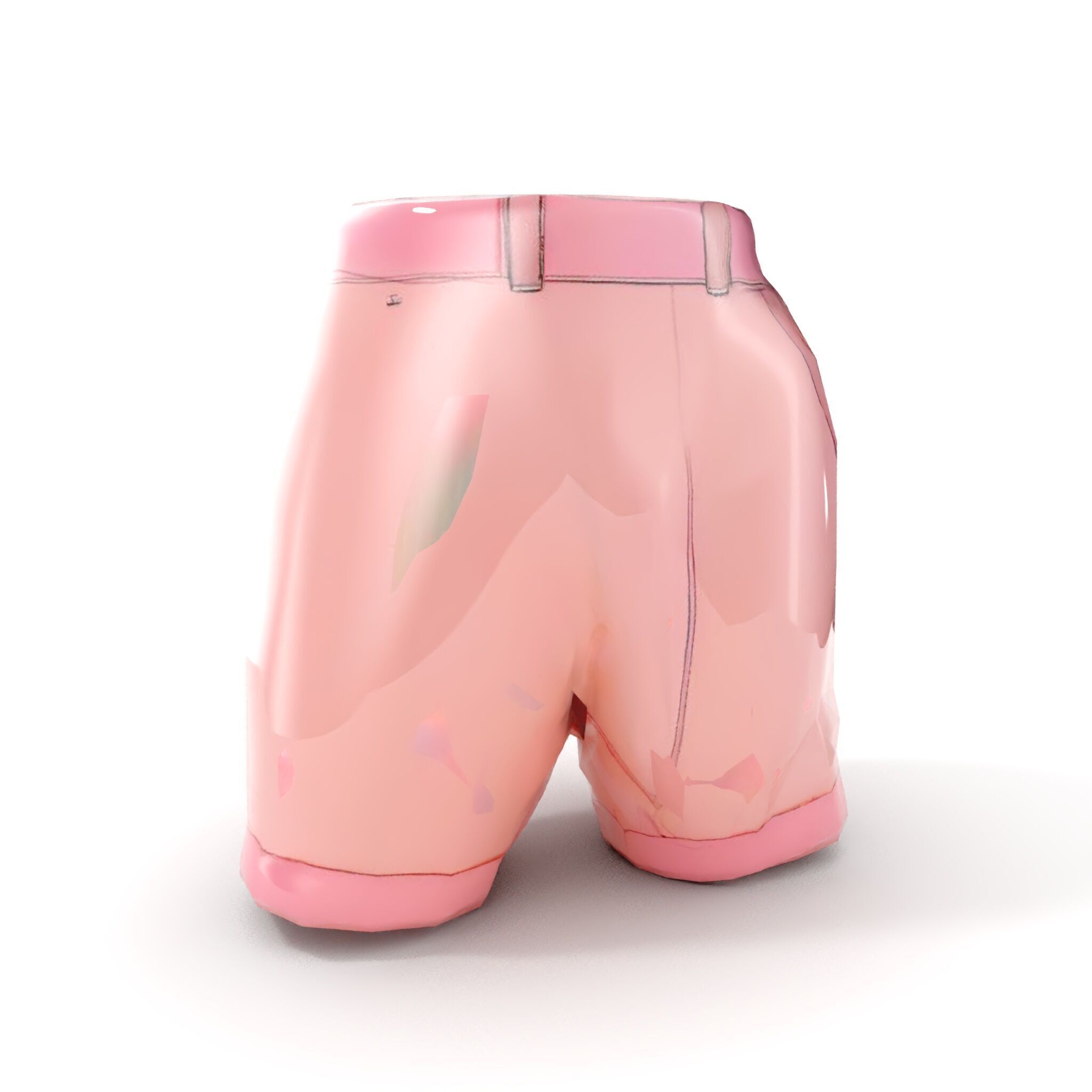 Pink Shorts Clothing Model Pack Low-poly 3D model_7