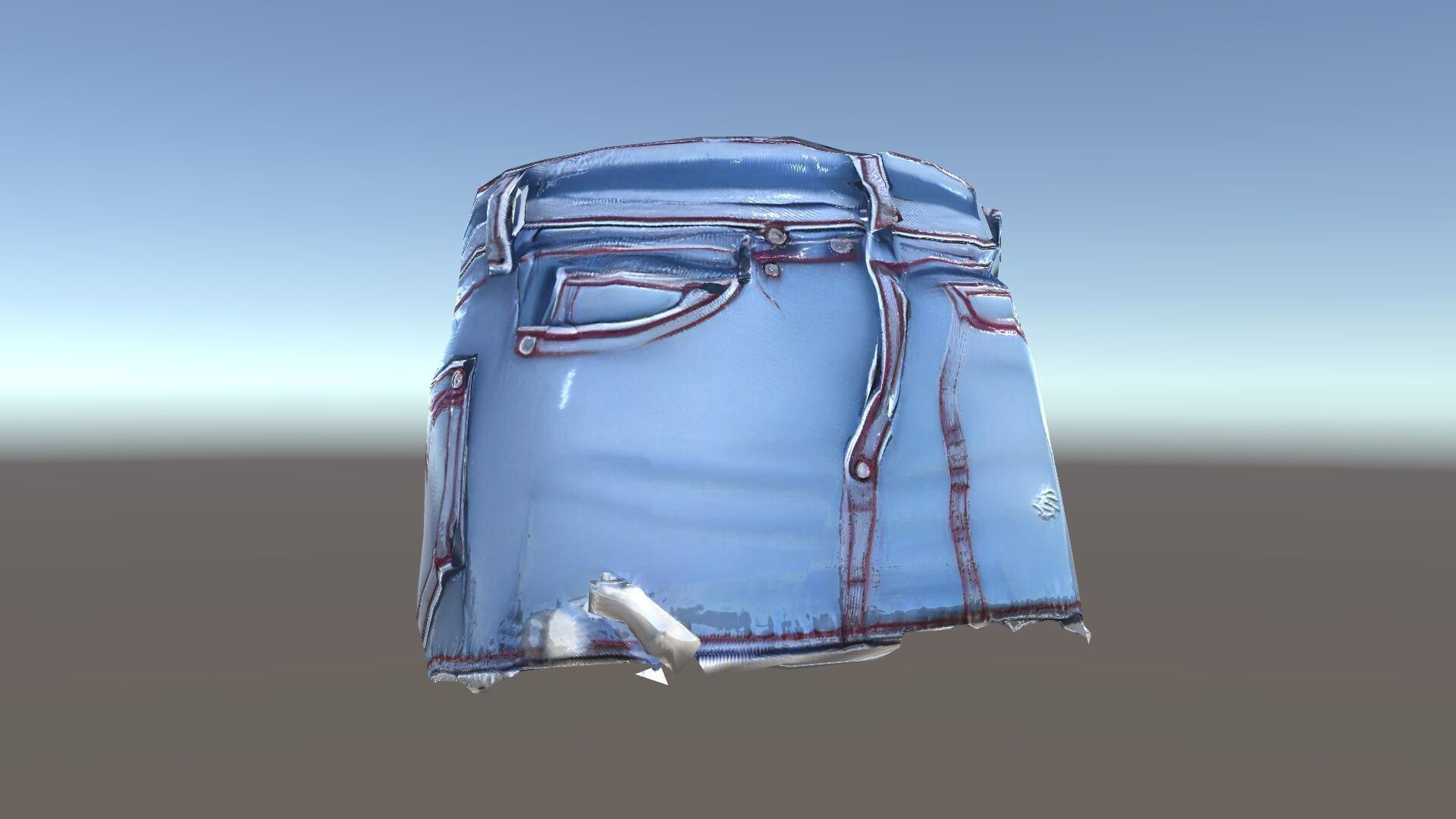 Stylish Denim Skirt Model Pack with Detailed Textures Low-poly 3D model_35