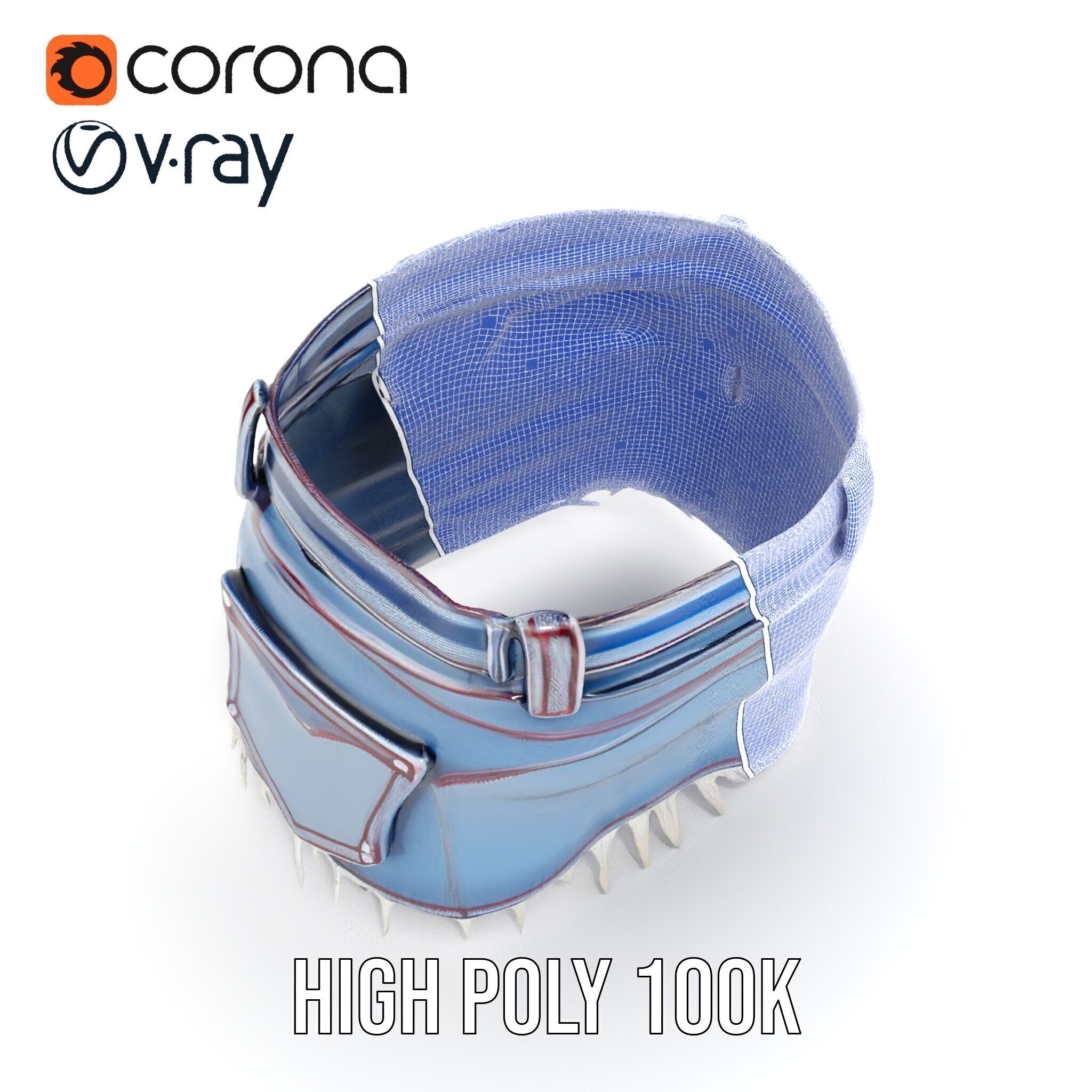 Stylish Denim Skirt Model Pack with Detailed Textures Low-poly 3D model_36