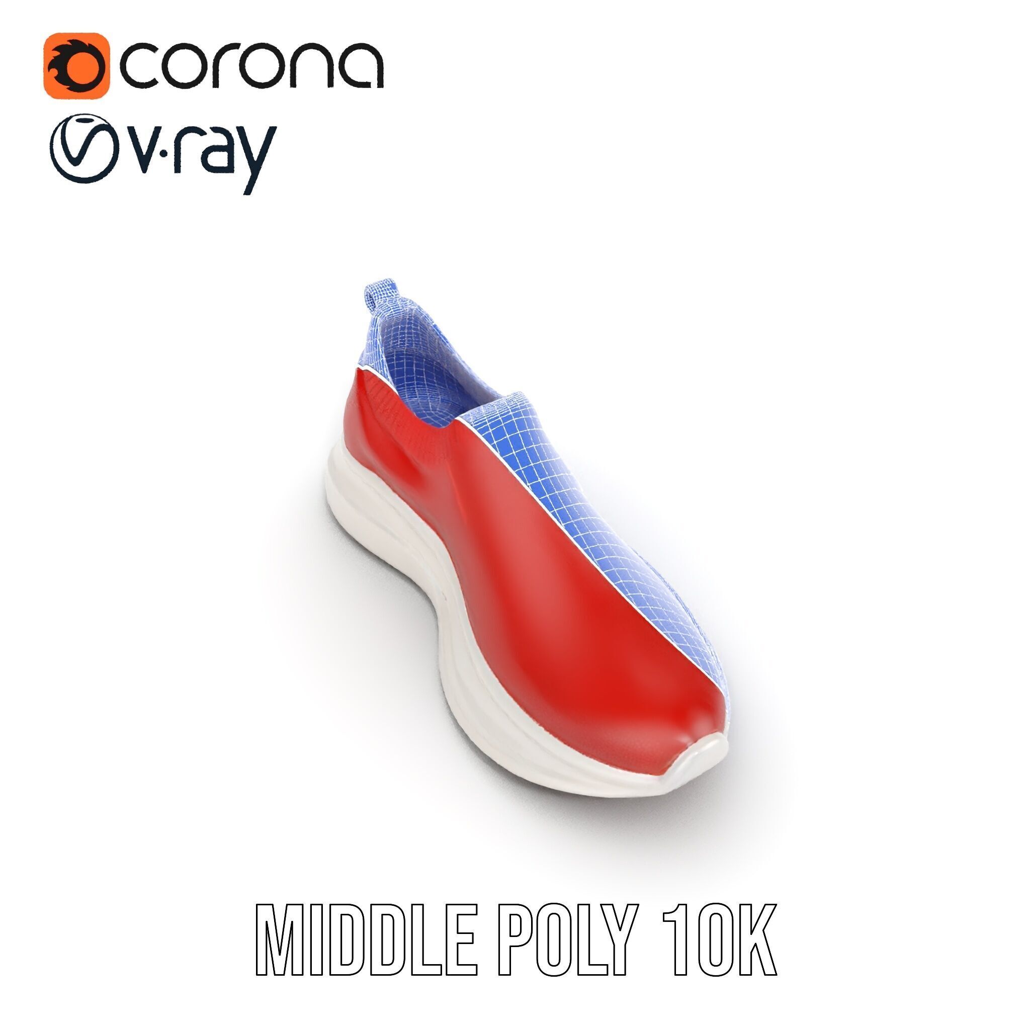 Casual SlipOn Sneaker D Model Pack Low-poly 3D model_20
