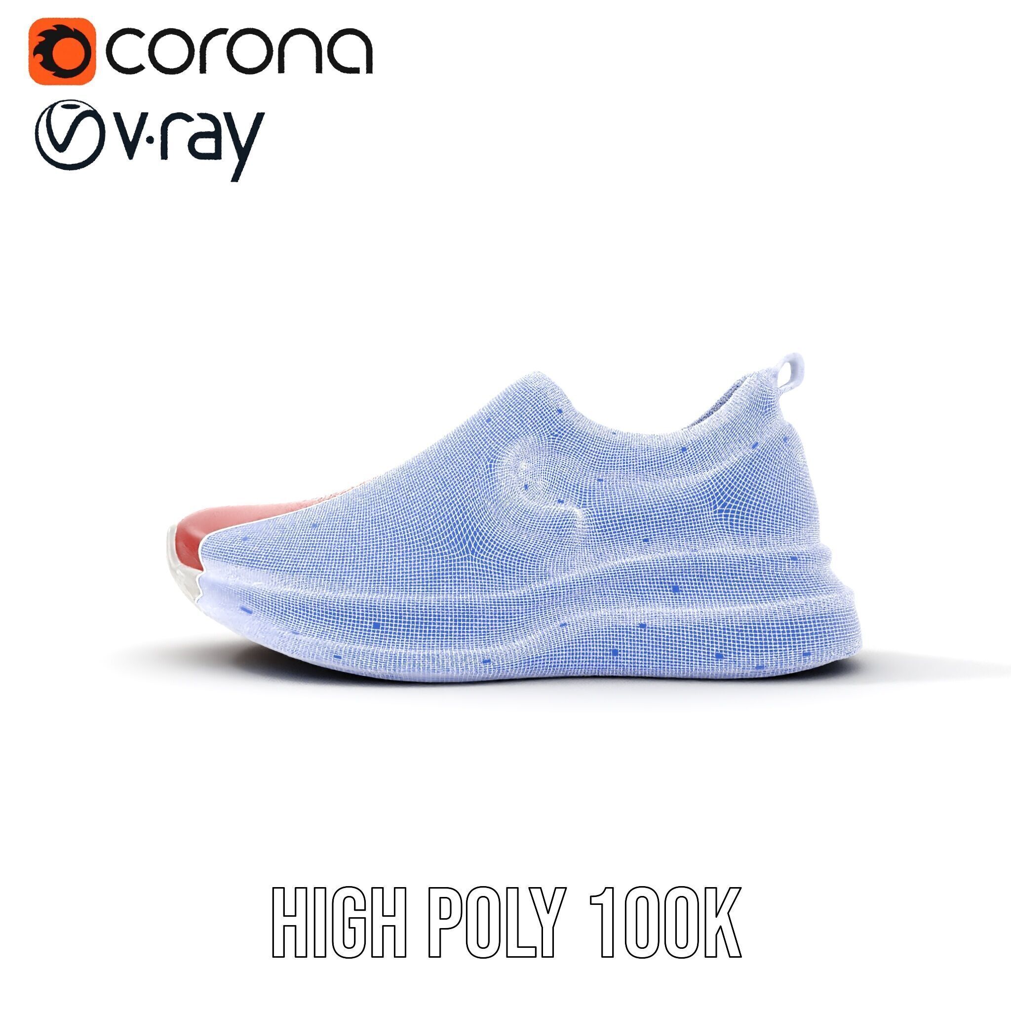 Casual SlipOn Sneaker D Model Pack Low-poly 3D model_30