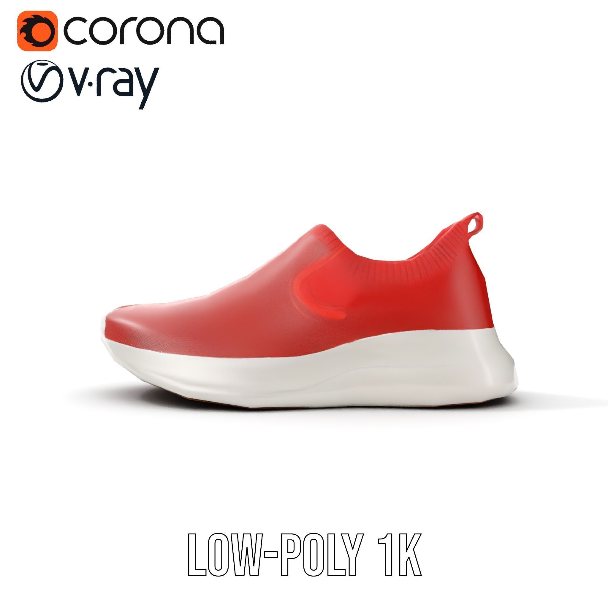 Casual SlipOn Sneaker D Model Pack Low-poly 3D model_18