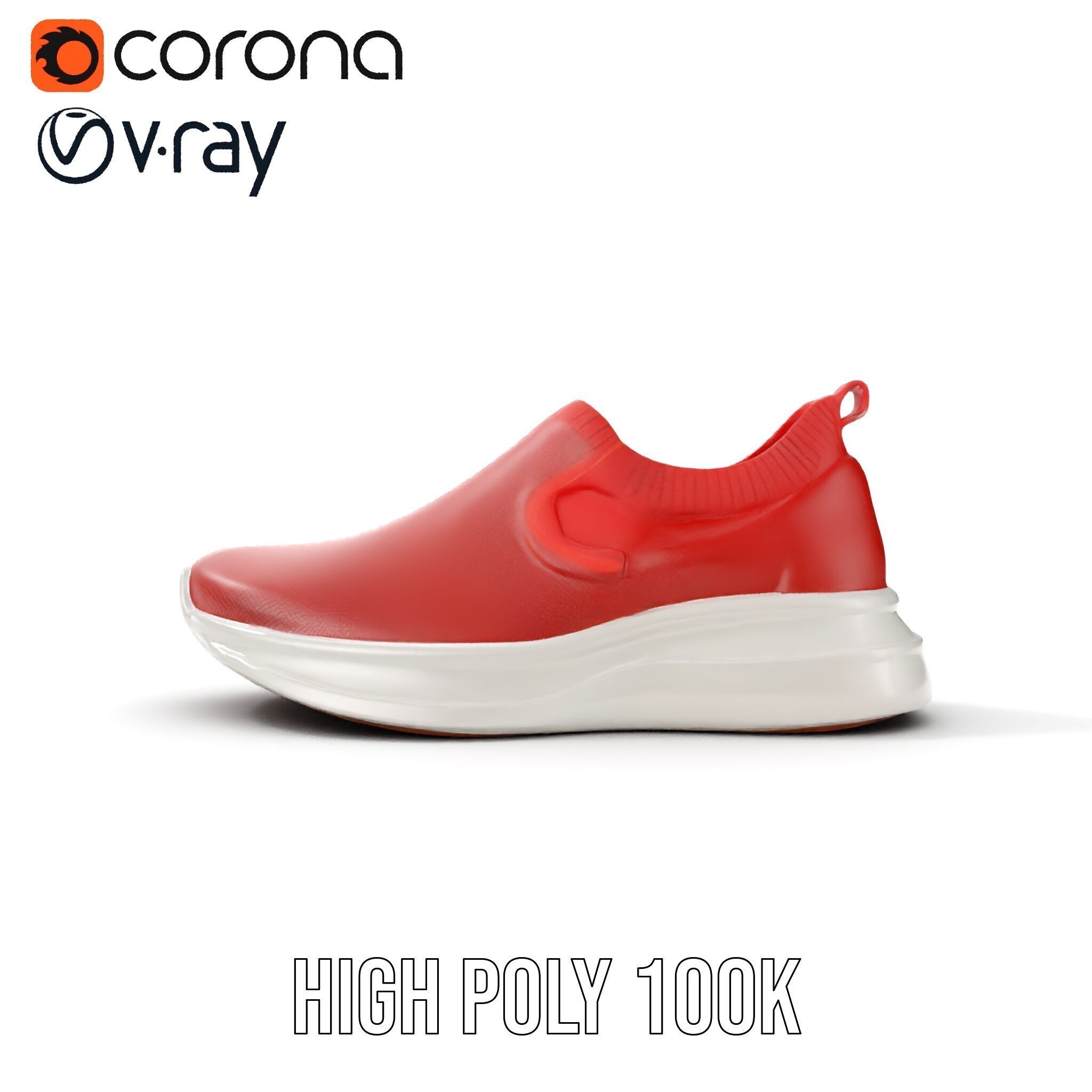 Casual SlipOn Sneaker D Model Pack Low-poly 3D model_24