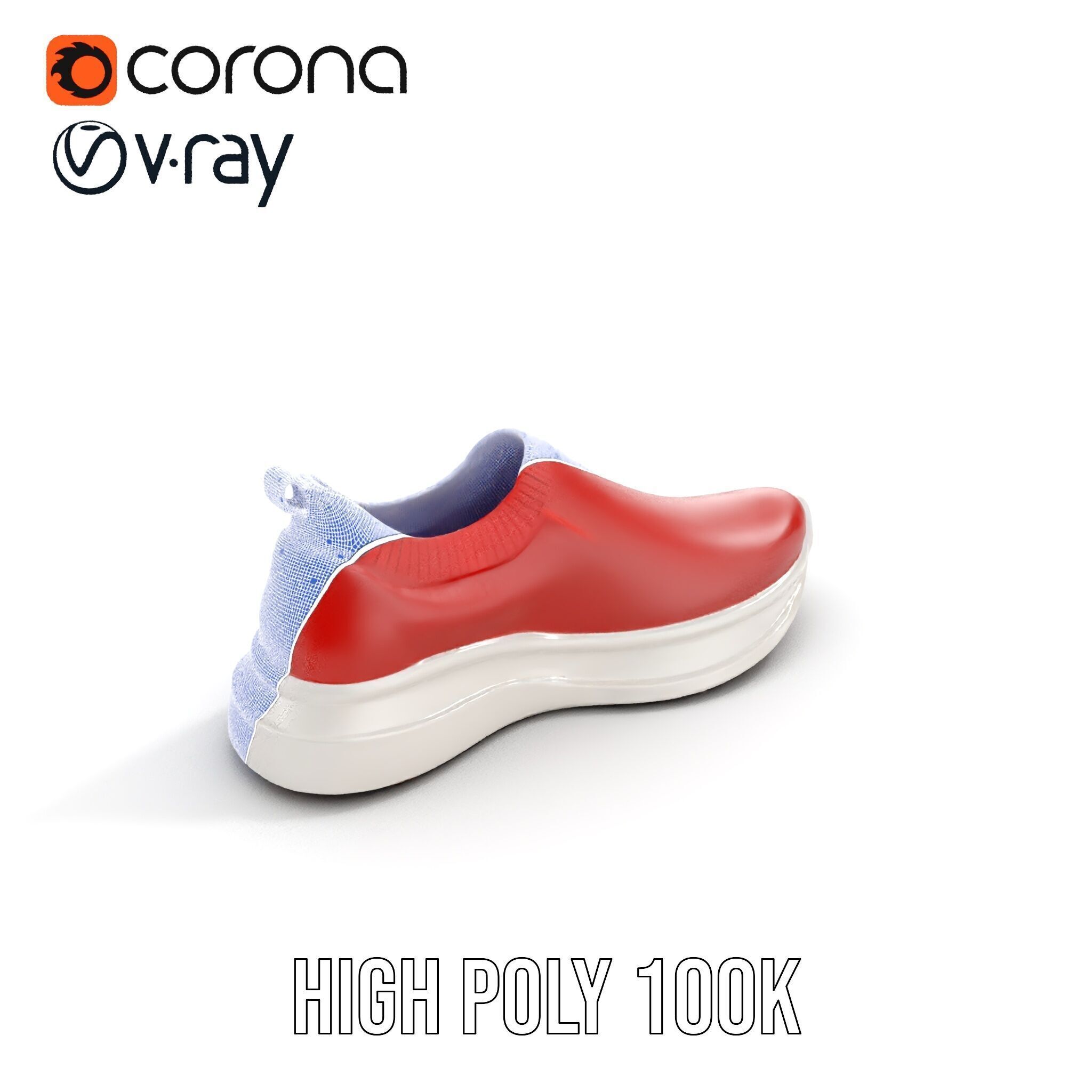 Casual SlipOn Sneaker D Model Pack Low-poly 3D model_27