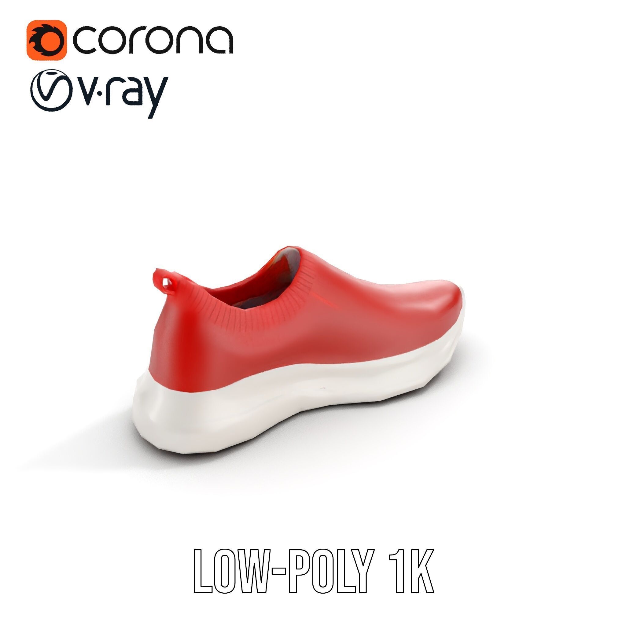 Casual SlipOn Sneaker D Model Pack Low-poly 3D model_16
