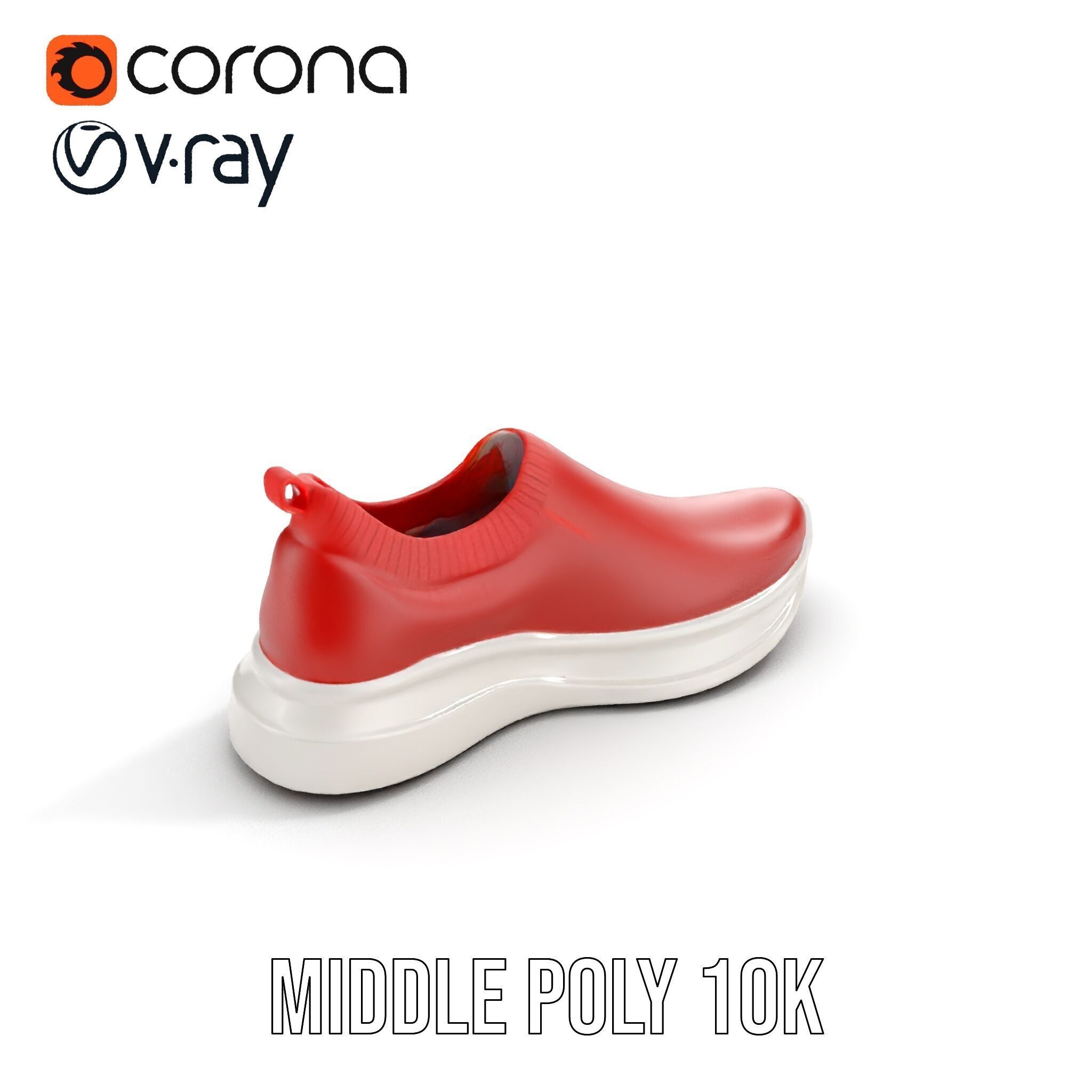 Casual SlipOn Sneaker D Model Pack Low-poly 3D model_9