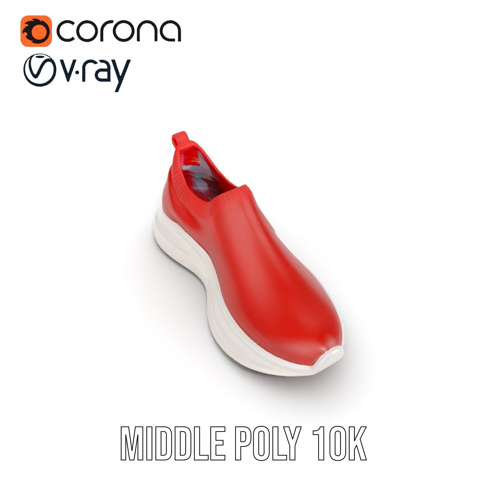 Casual SlipOn Sneaker D Model Pack Low-poly 3D model_17