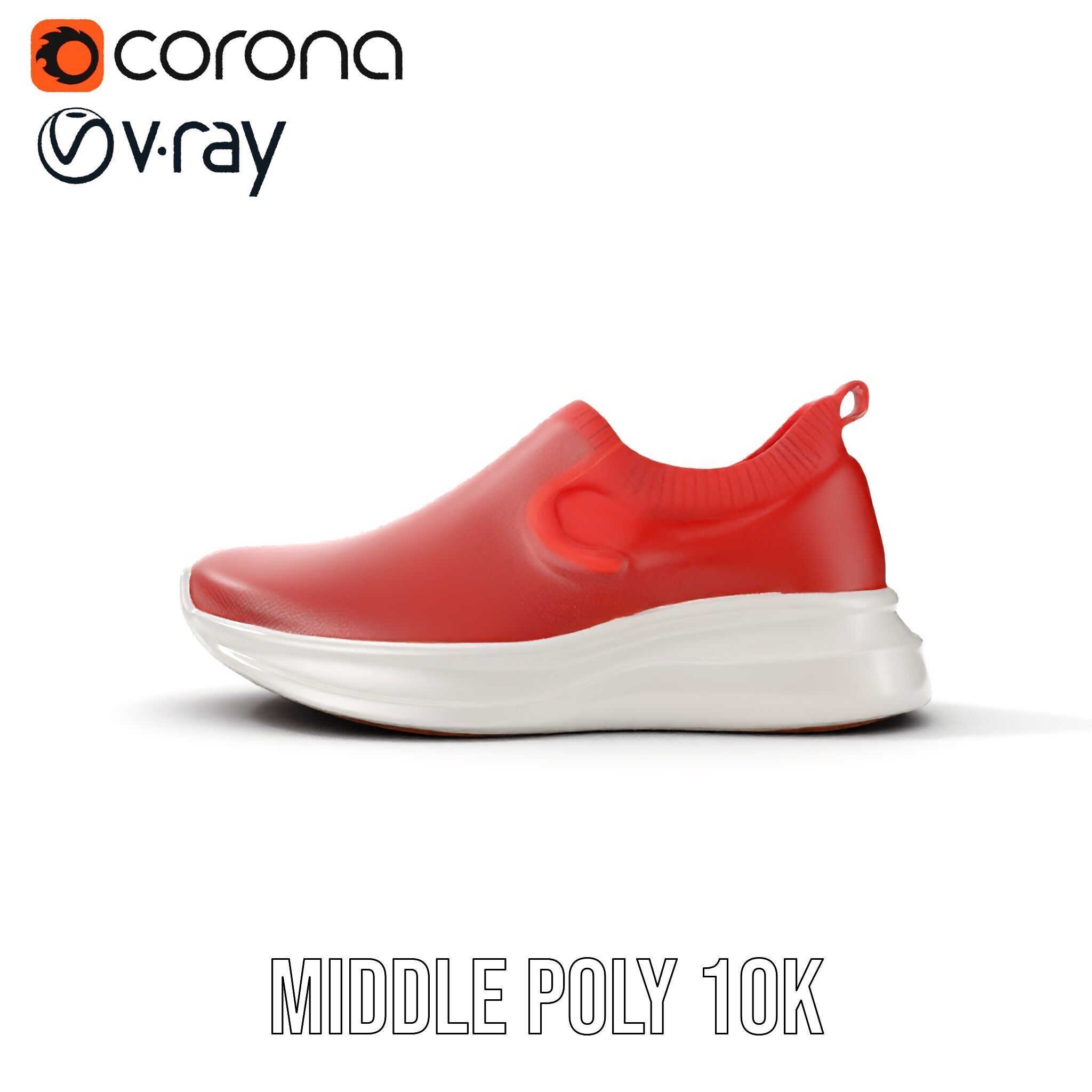 Casual SlipOn Sneaker D Model Pack Low-poly 3D model_12