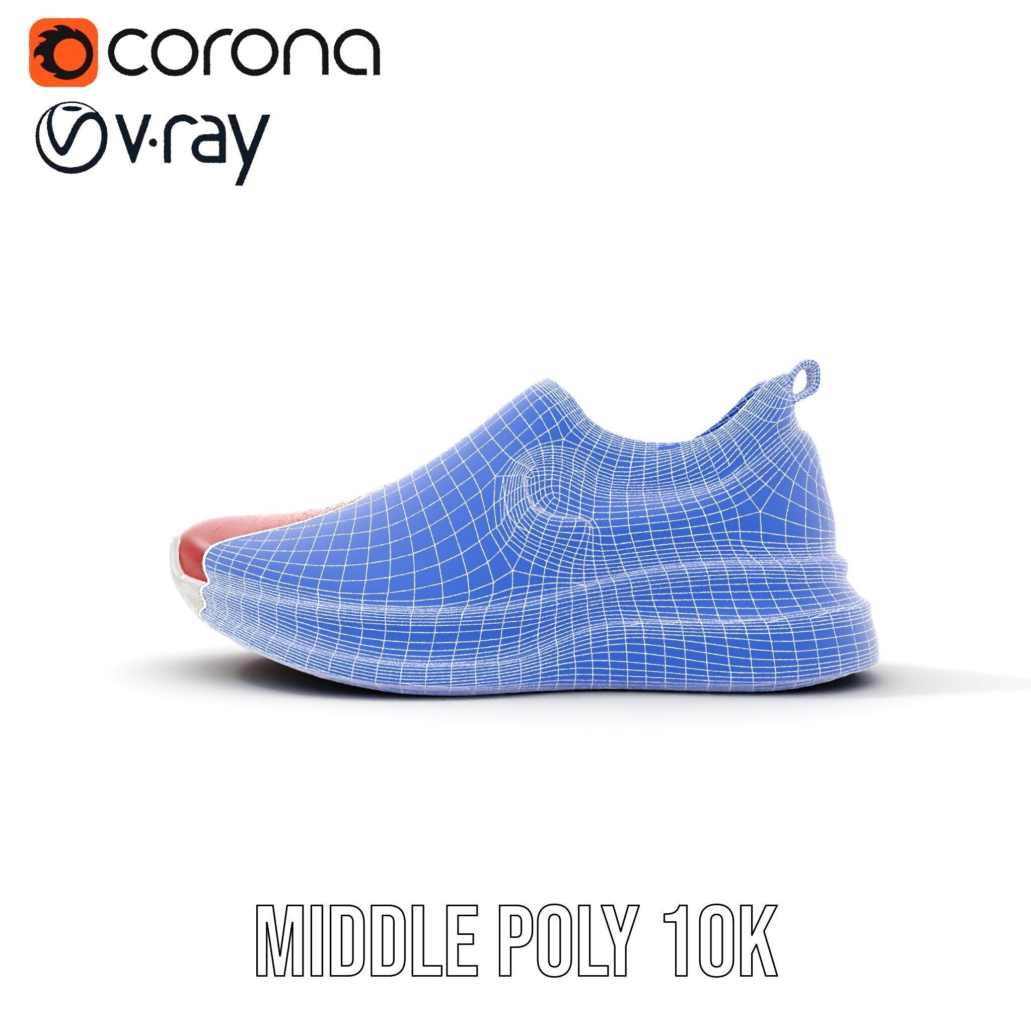 Casual SlipOn Sneaker D Model Pack Low-poly 3D model_31