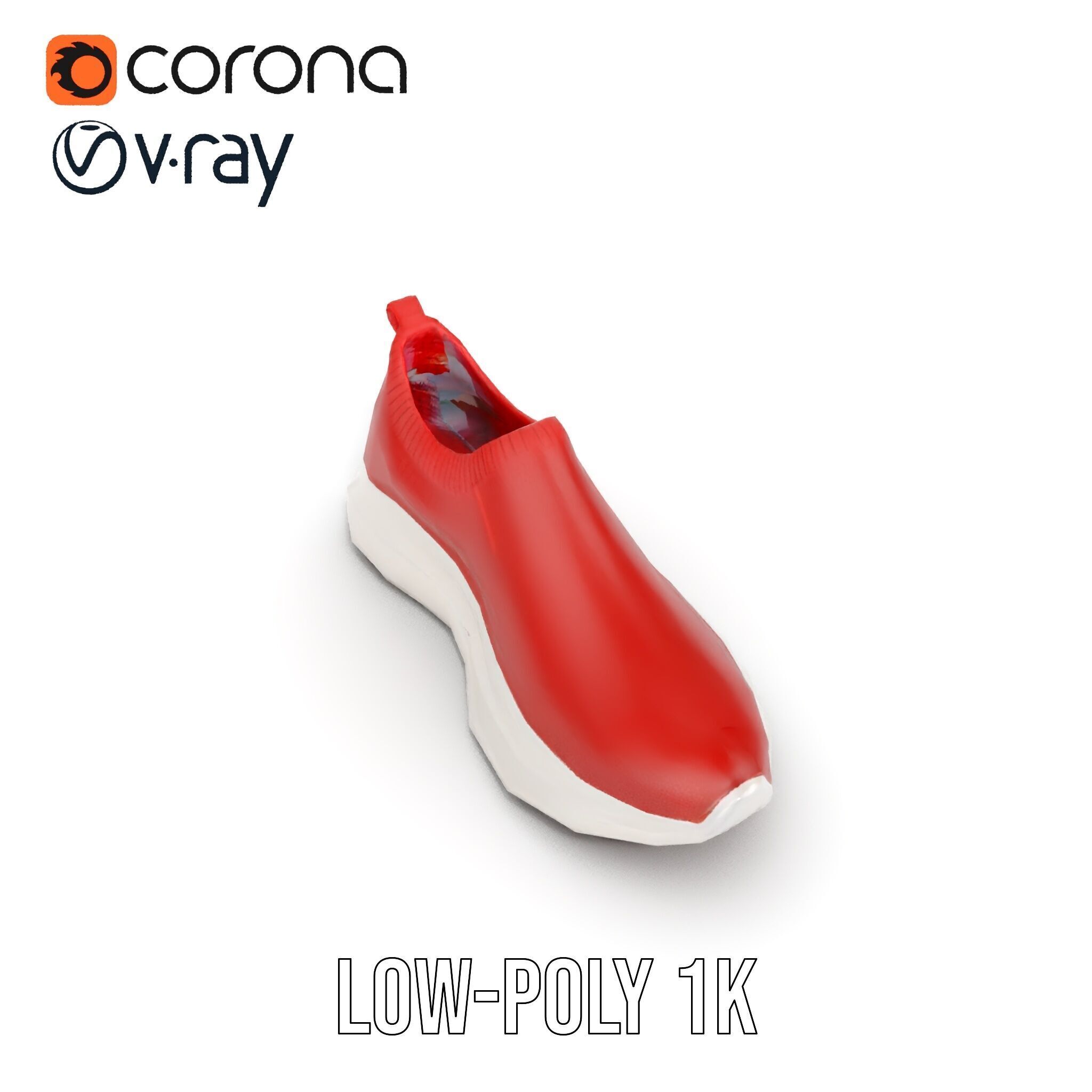 Casual SlipOn Sneaker D Model Pack Low-poly 3D model_10