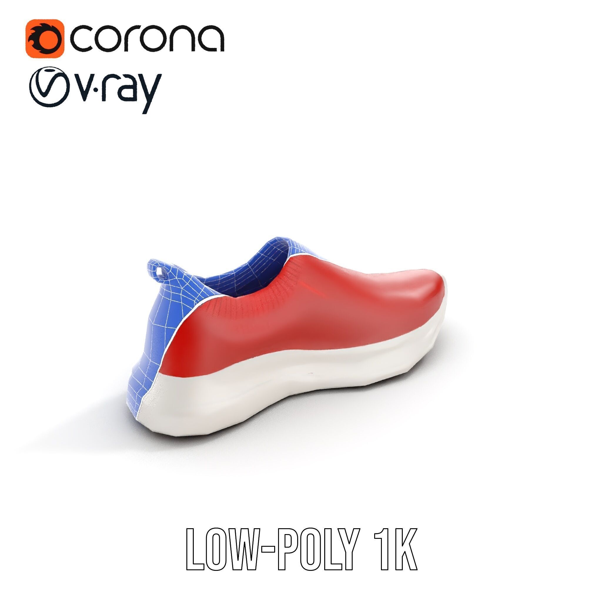 Casual SlipOn Sneaker D Model Pack Low-poly 3D model_29