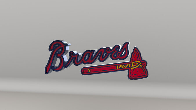 MLB Atlanta Braves V1 Team Logo 3D model