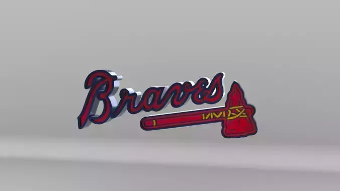 MLB Atlanta Braves V1 Team Logo 3D model