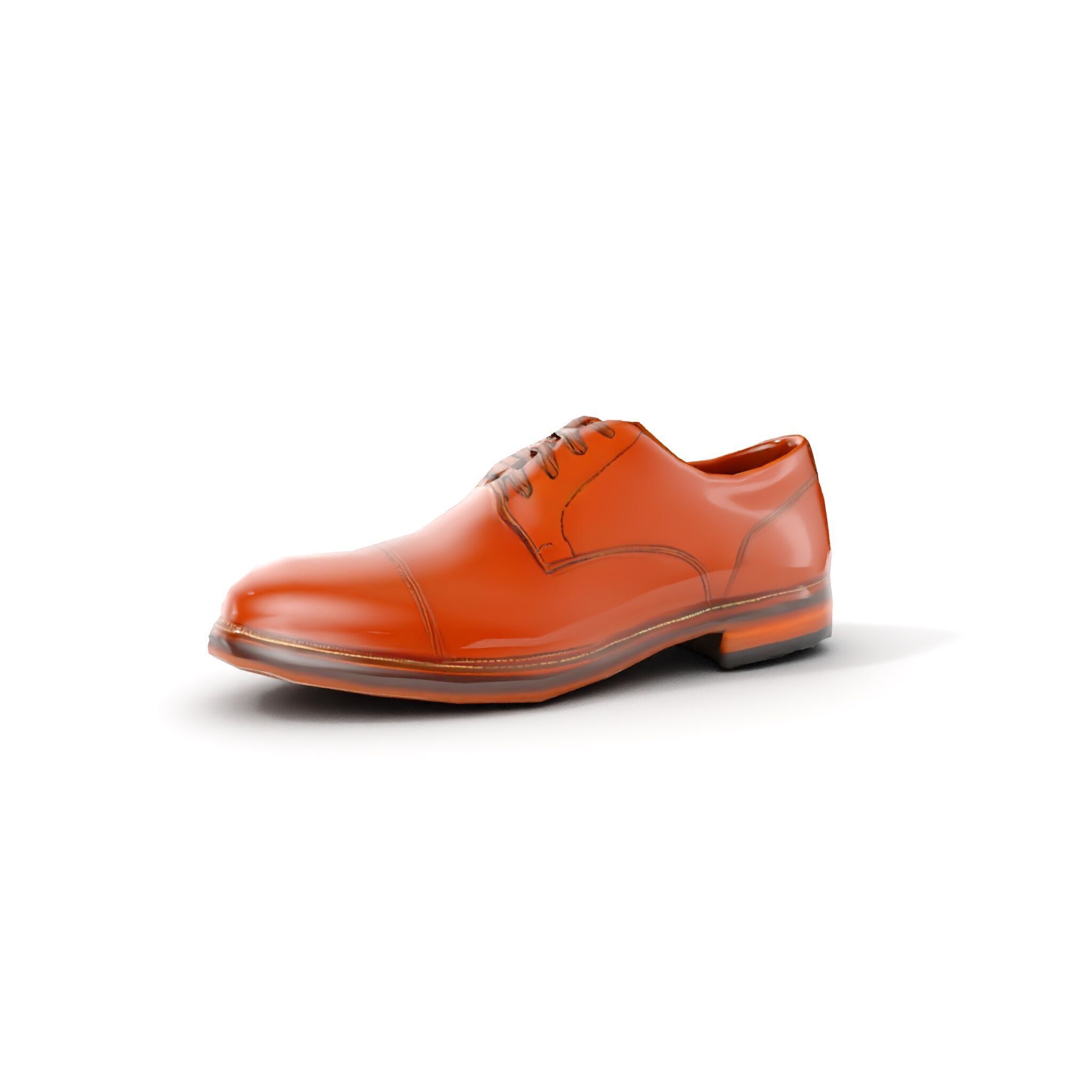 Leather Oxford Shoe D Model Pack Low-poly 3D model_13