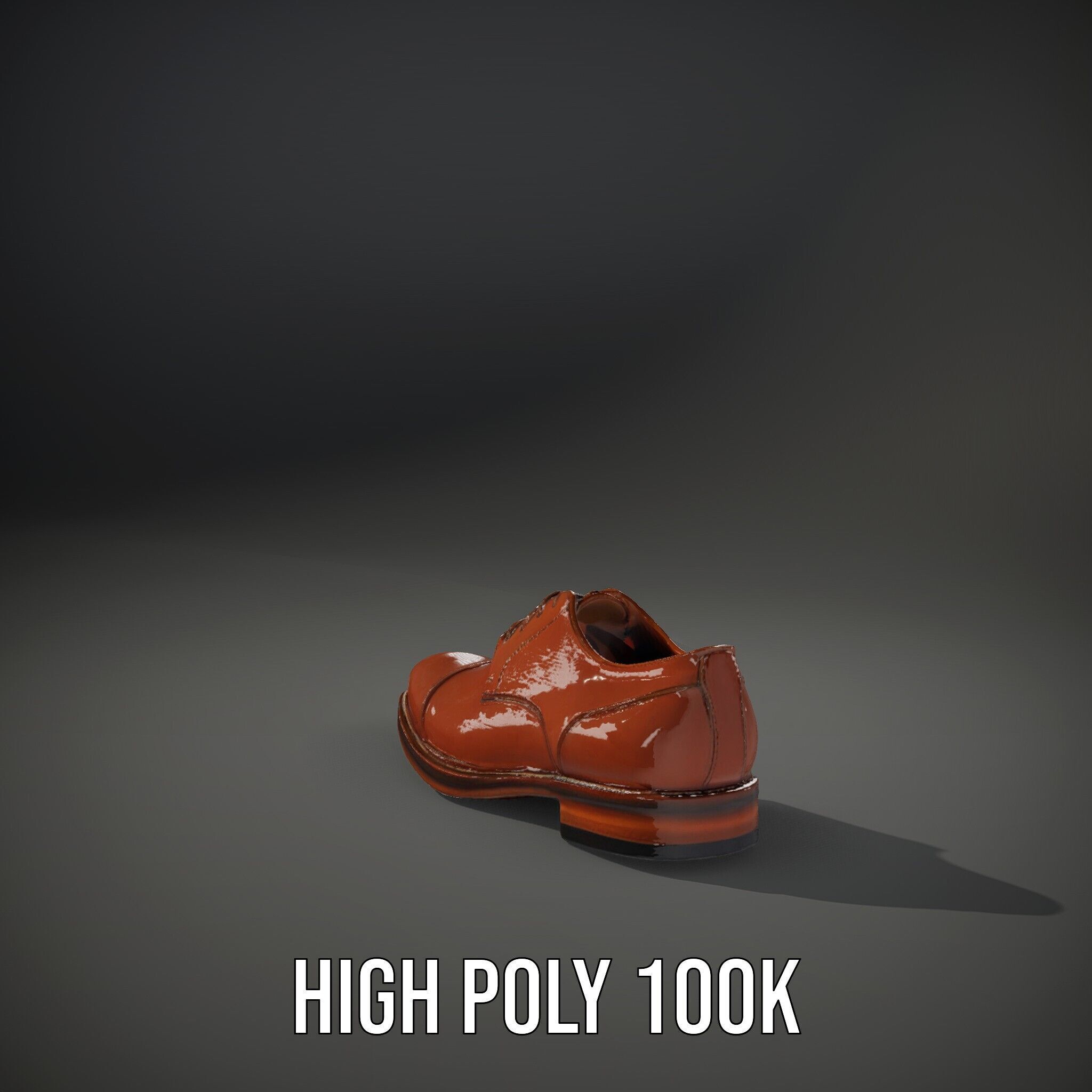 Leather Oxford Shoe D Model Pack Low-poly 3D model_14