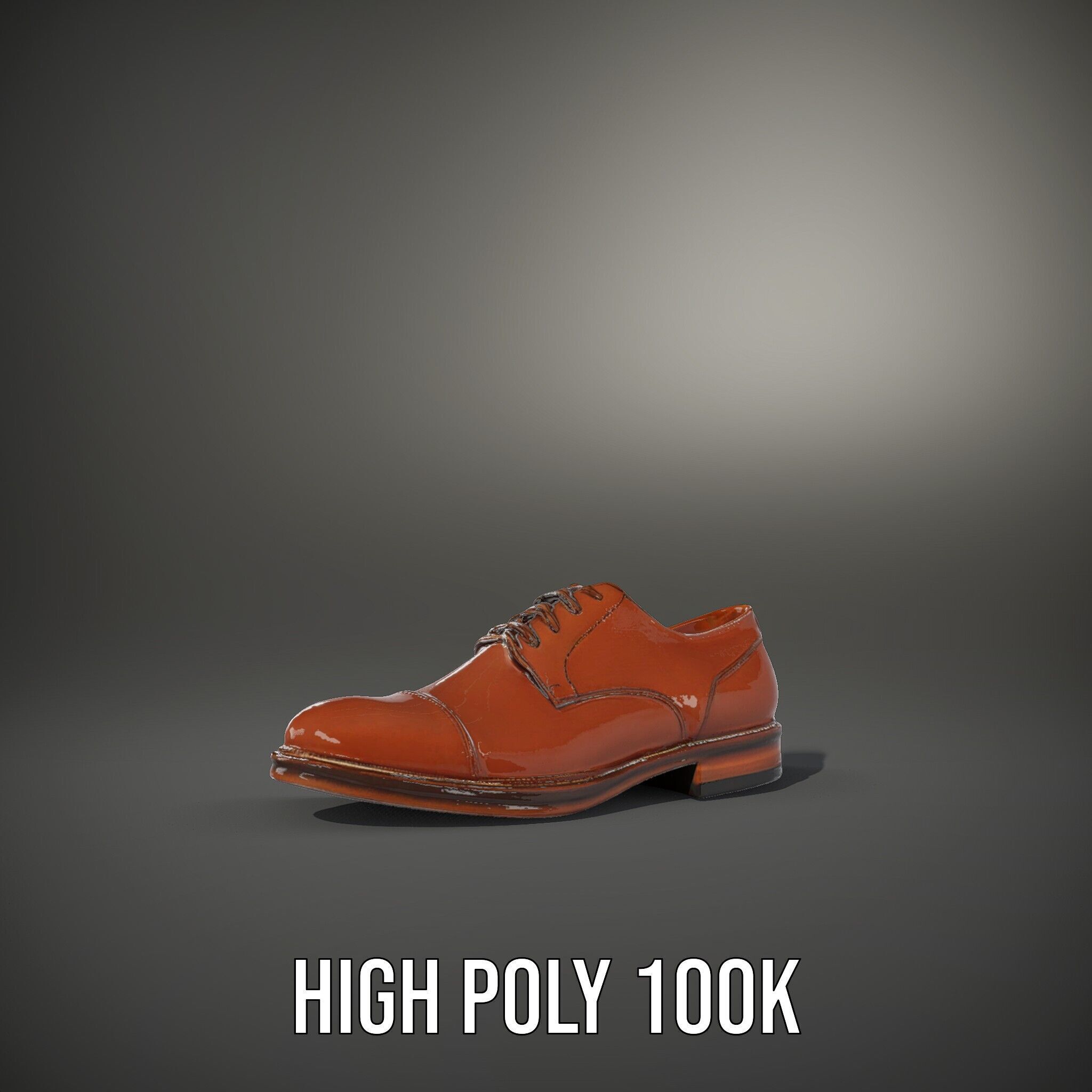 Leather Oxford Shoe D Model Pack Low-poly 3D model_8