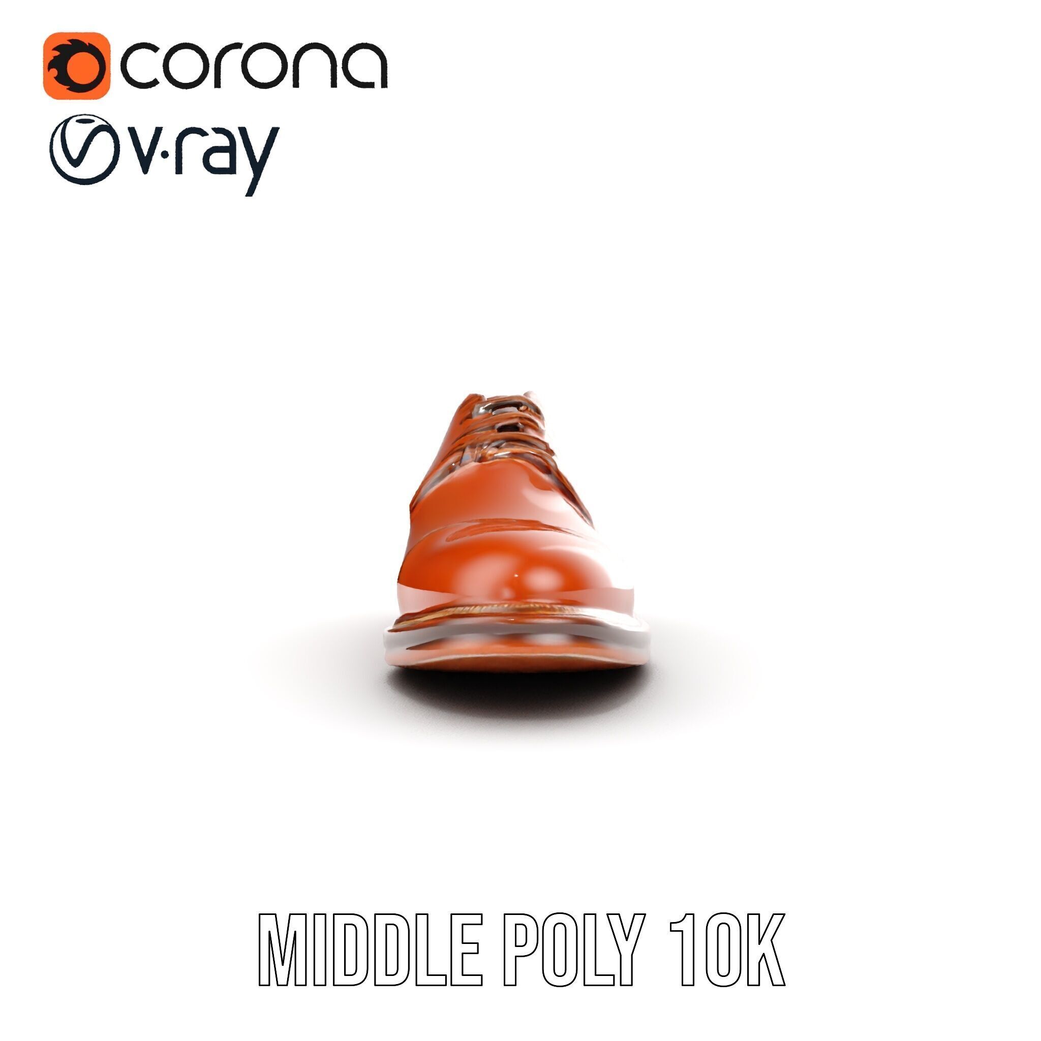 Leather Oxford Shoe D Model Pack Low-poly 3D model_17
