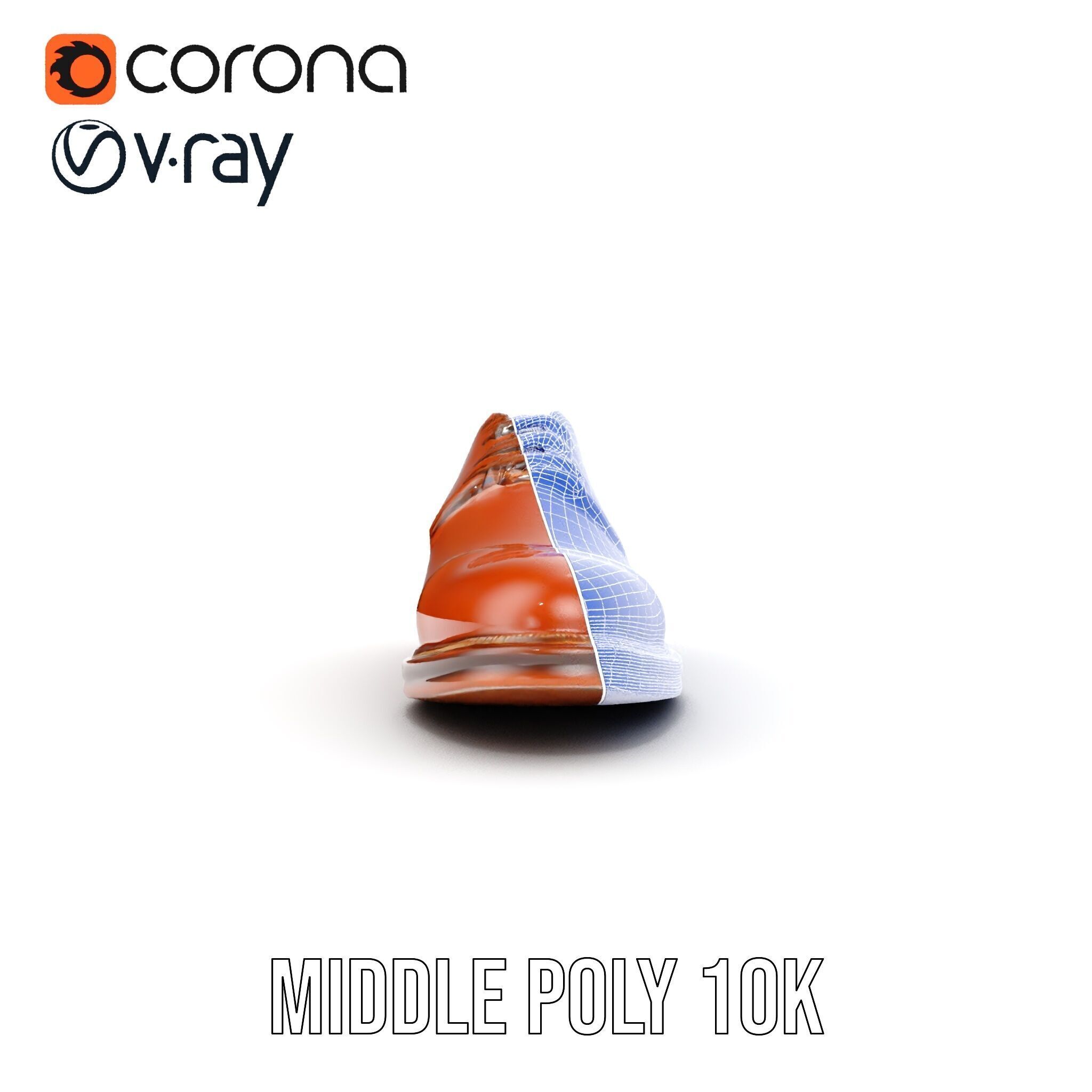 Leather Oxford Shoe D Model Pack Low-poly 3D model_15