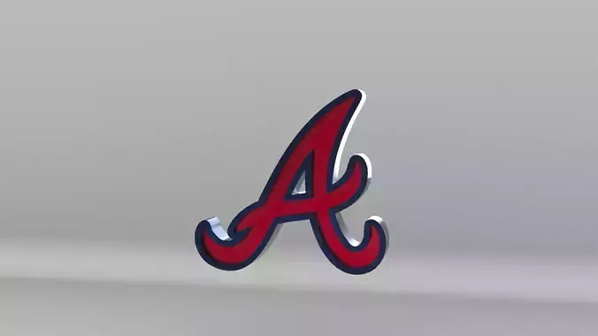 MLB Atlanta Braves V2 Team Logo 3D model