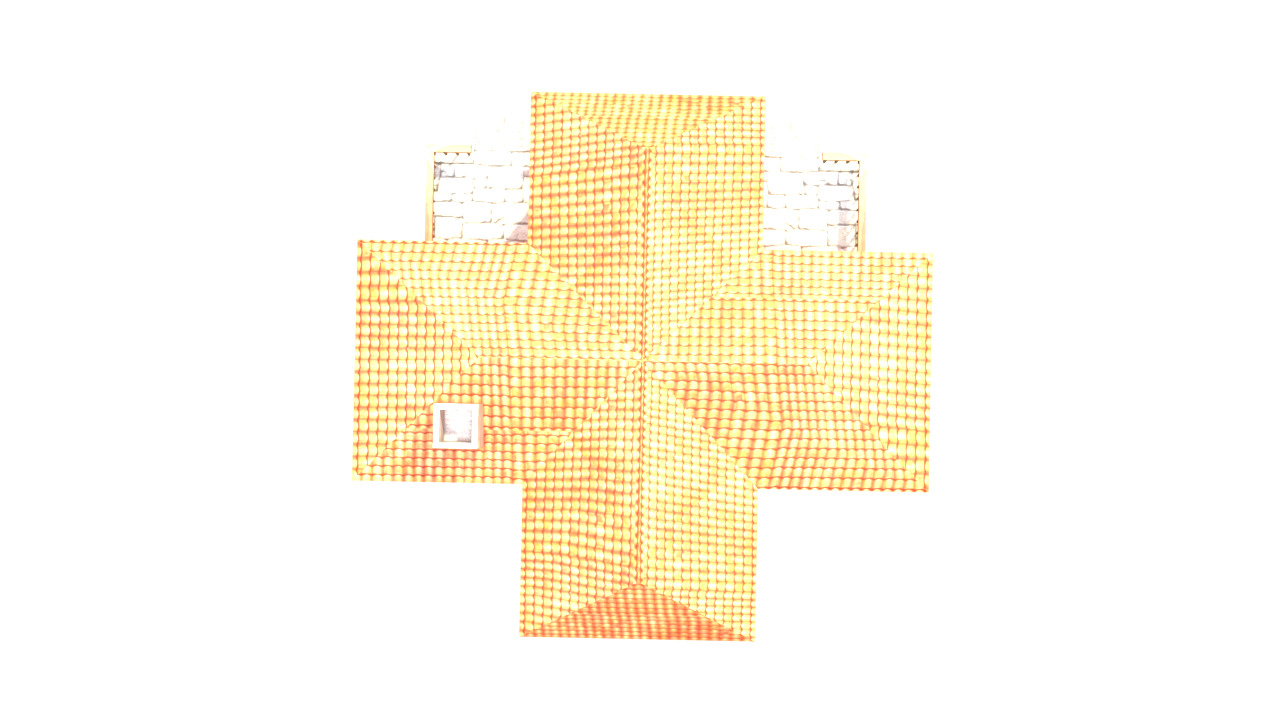 medieval house low poly village town residential house  62 Low-poly 3D model_15