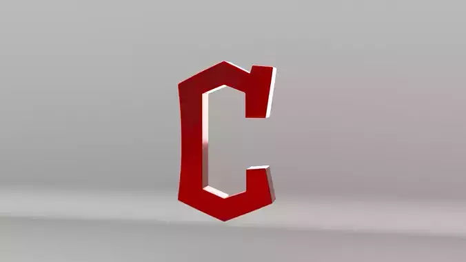 MLB Cleveland Guardians V1 Team Logo 3D model