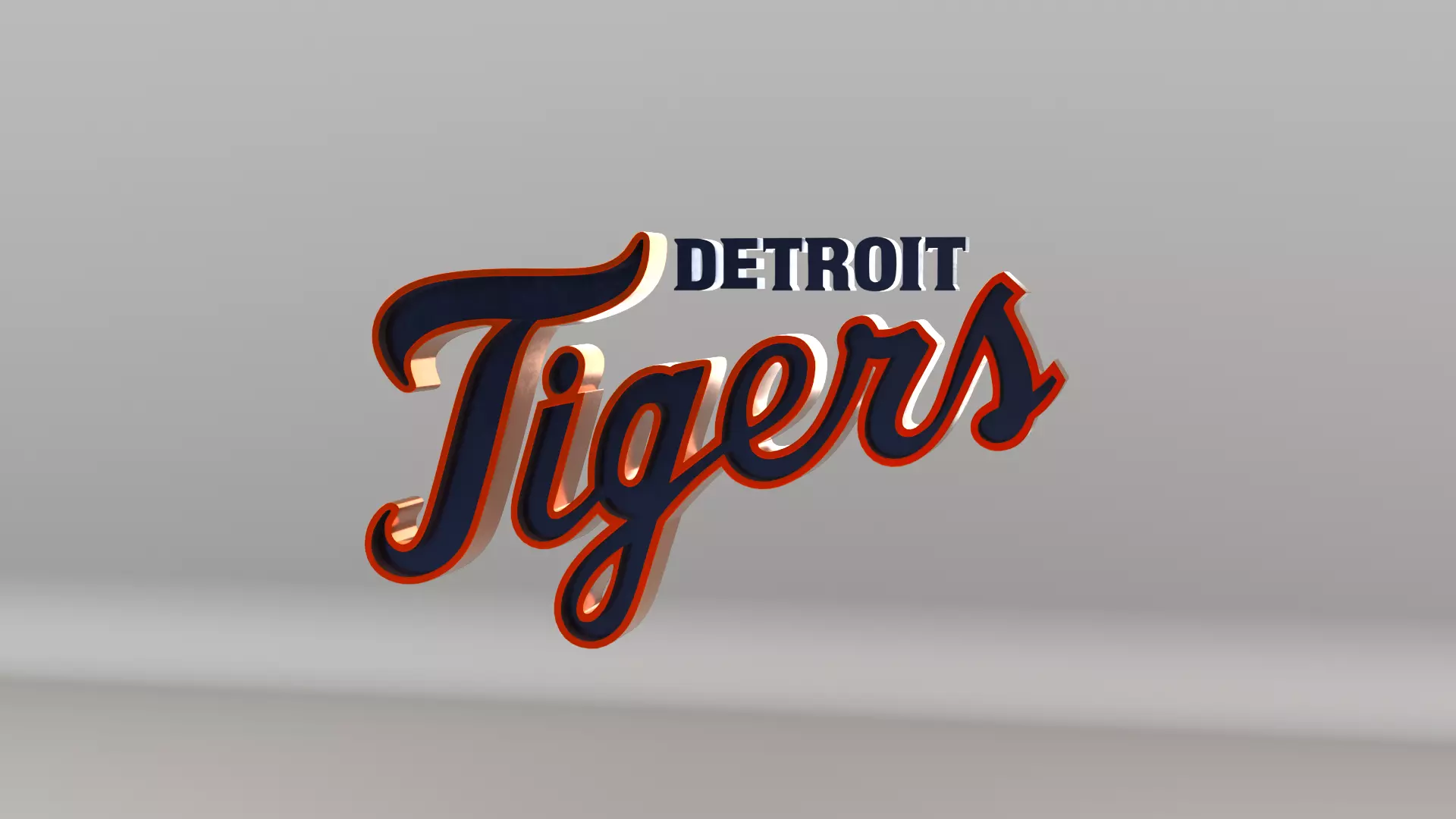 MLB Detroit Tigers V1 Team Logo 3D model