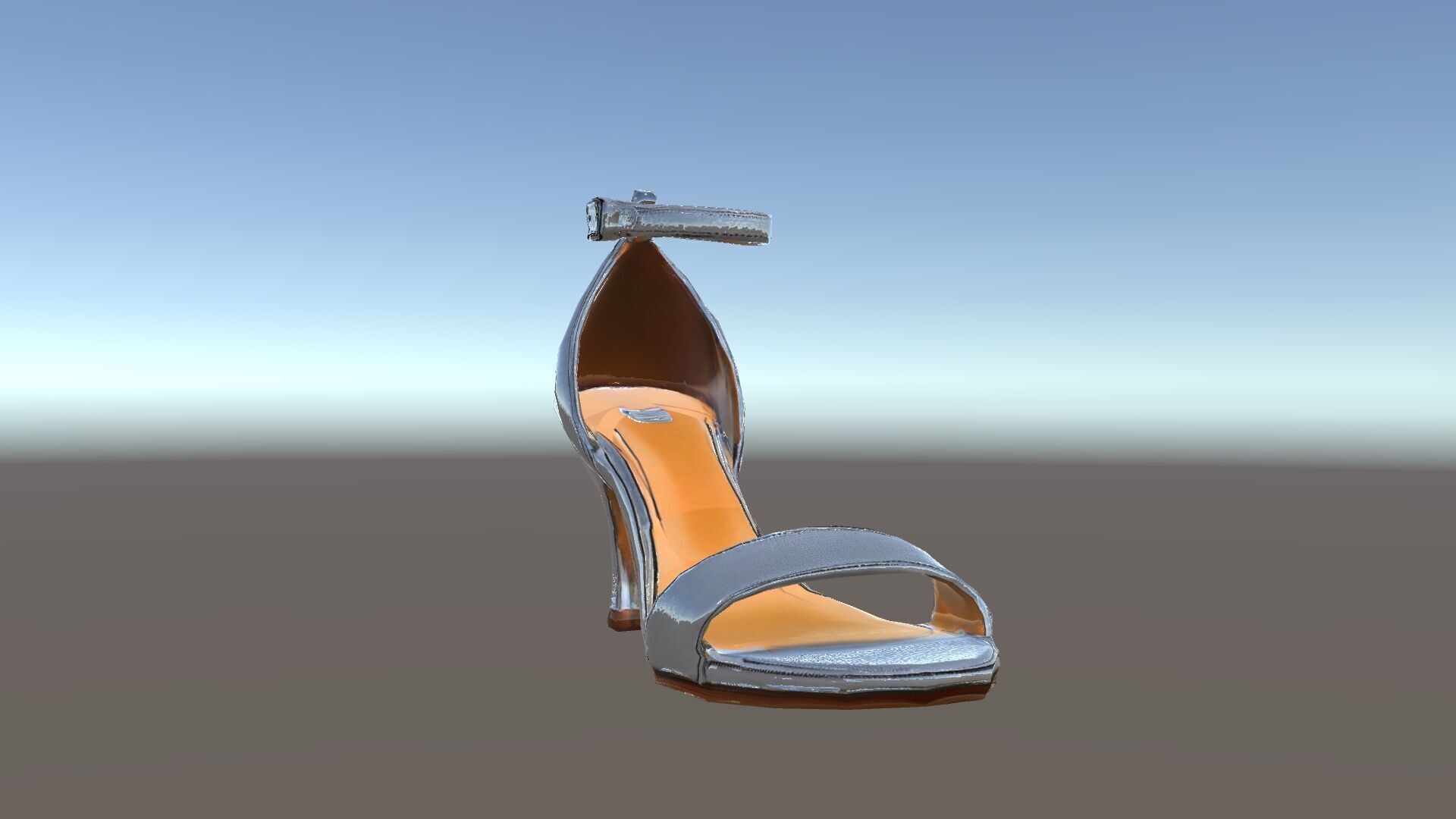 Silver High Heel Sandal D Model Pack Low-poly 3D model_34