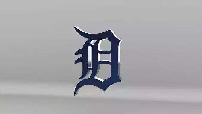 MLB Detroit Tigers V2 Team Logo 3D model