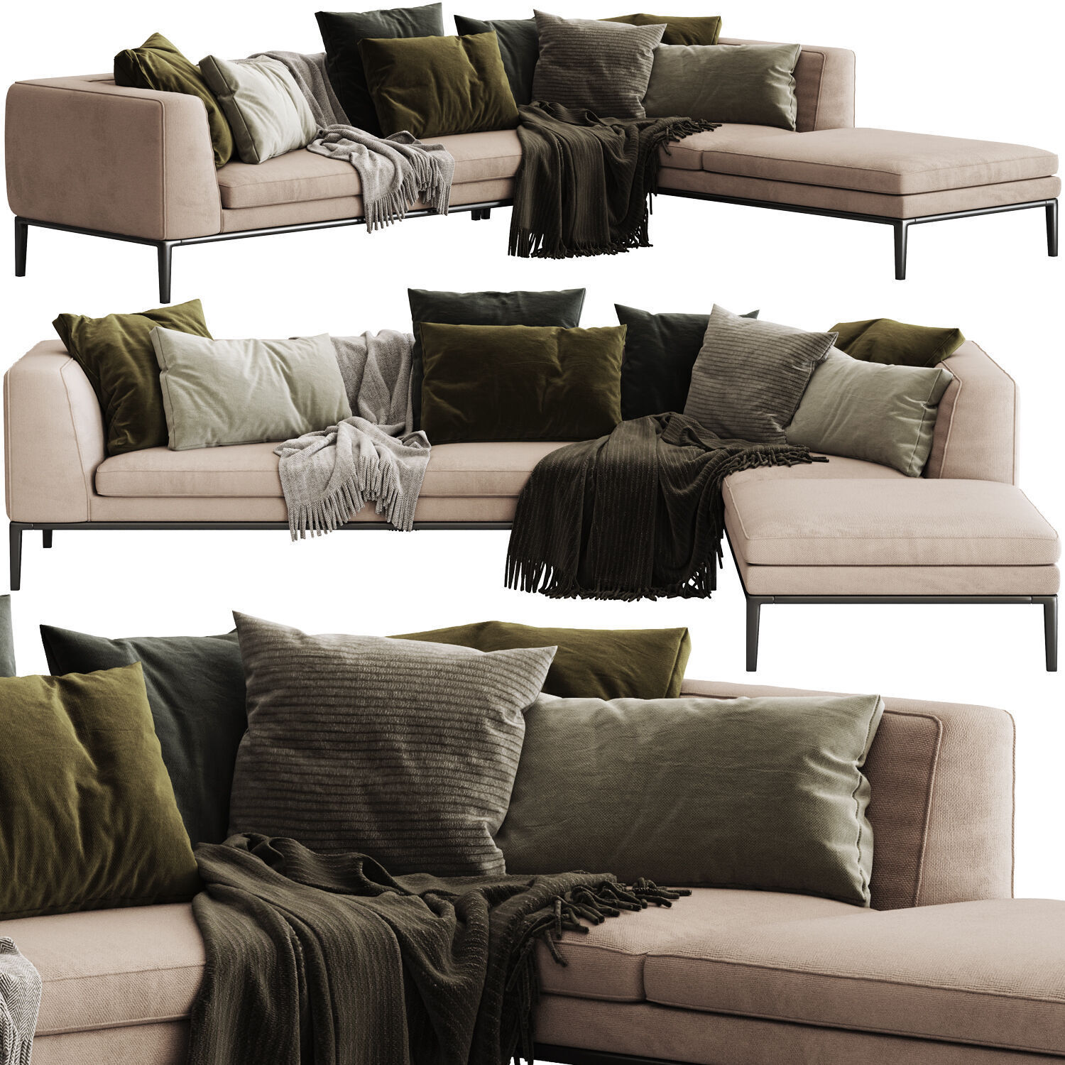 Sofa and Armchair Colection 02 - 10 Items 3D model_32