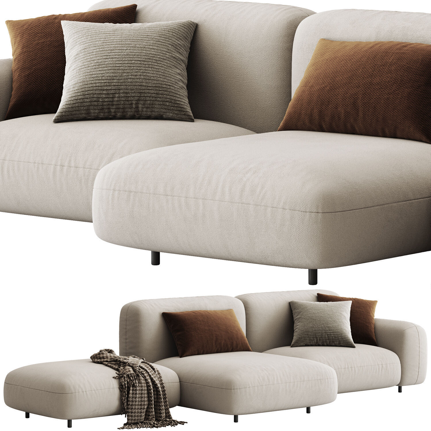 Sofa and Armchair Colection 02 - 10 Items 3D model_14