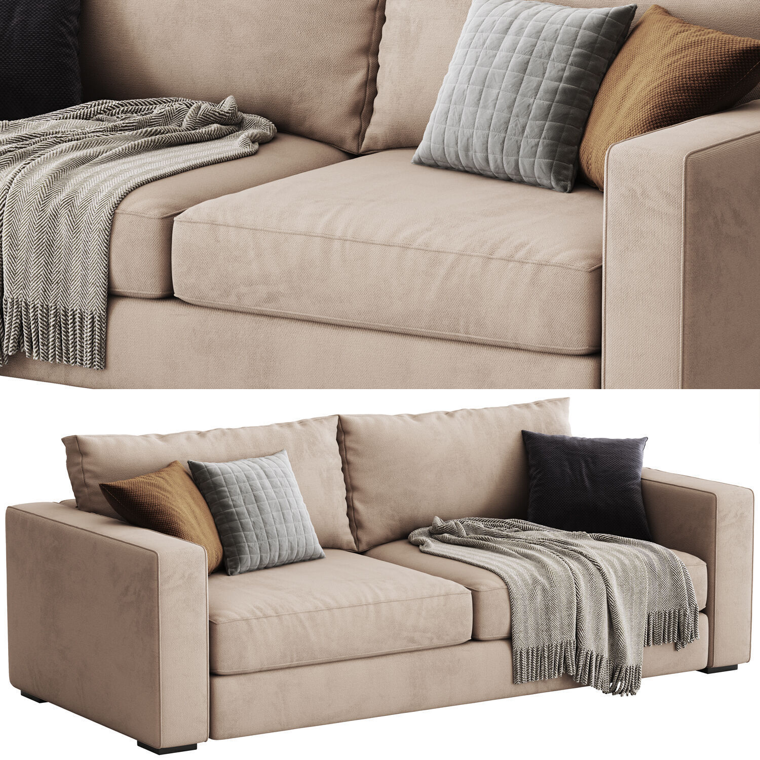 Sofa and Armchair Colection 02 - 10 Items 3D model_8