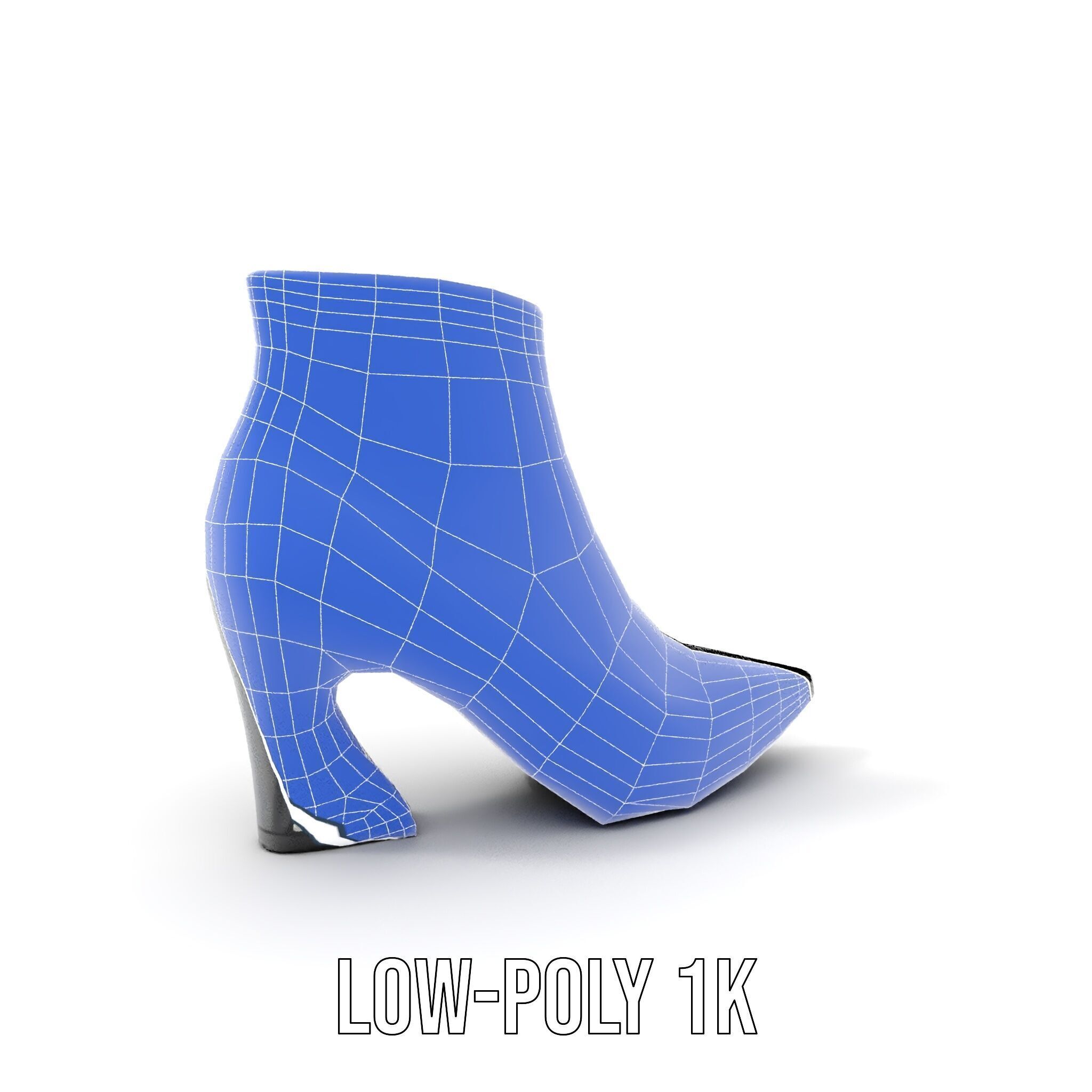 Snake Pattern Ankle Boots D Model Pack Low-poly 3D model_19