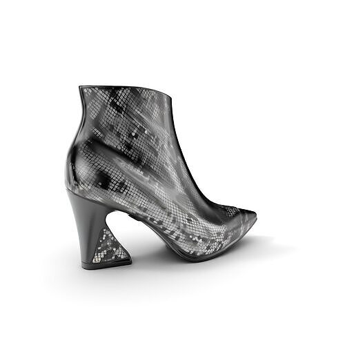 Snake Pattern Ankle Boots D Model Pack Low-poly 3D model