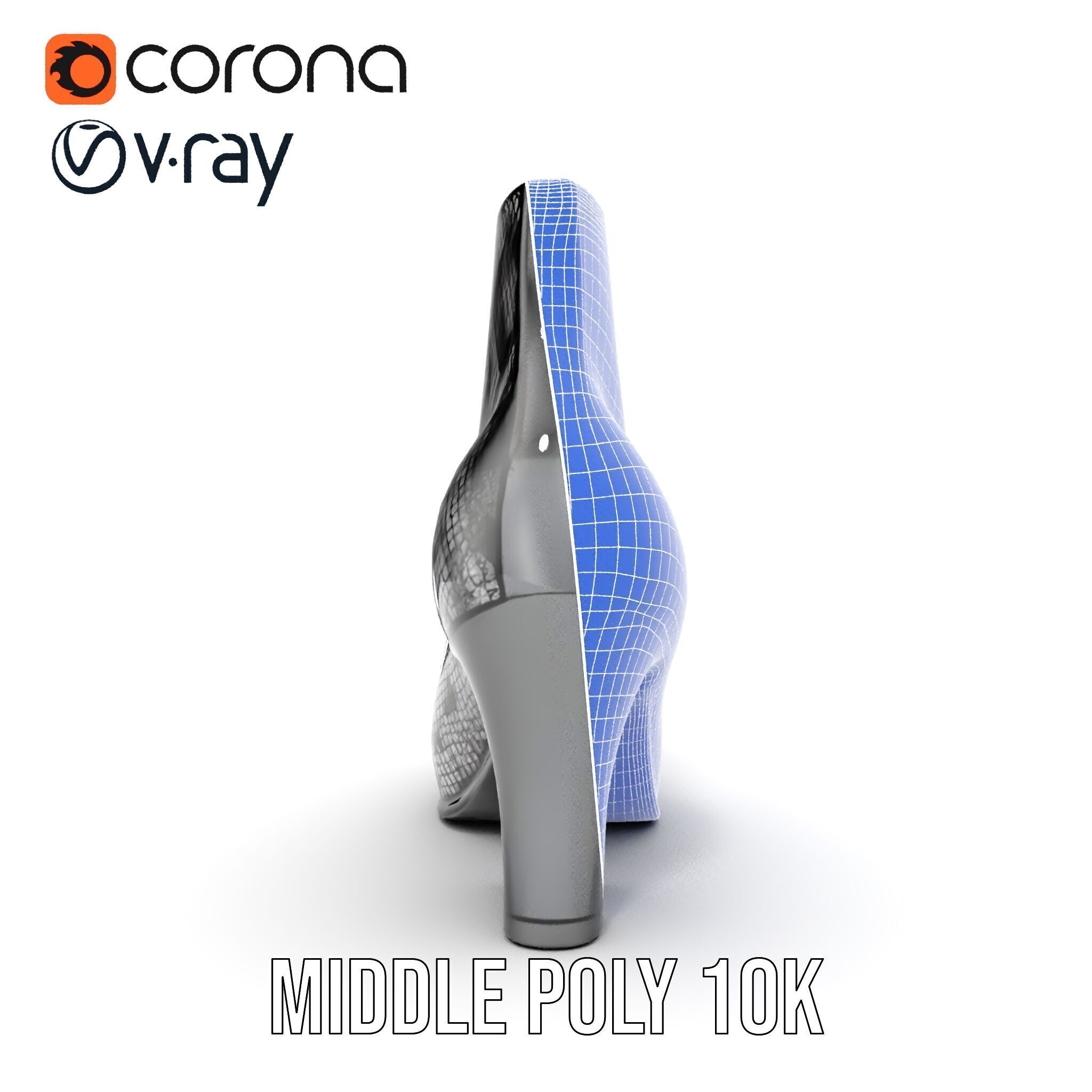 Snake Pattern Ankle Boots D Model Pack Low-poly 3D model_25