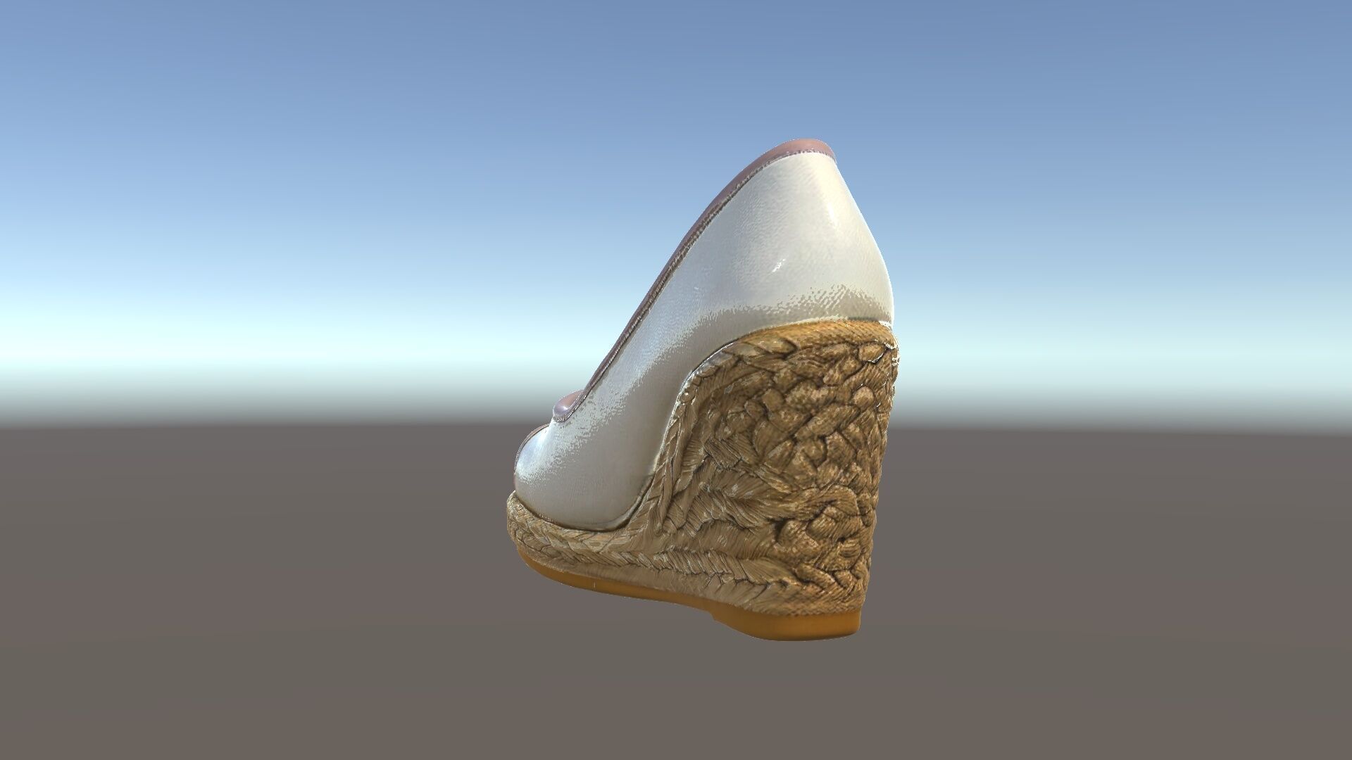 Wedge Heel Shoe Model Pack with PBR Textures Low-poly 3D model_5