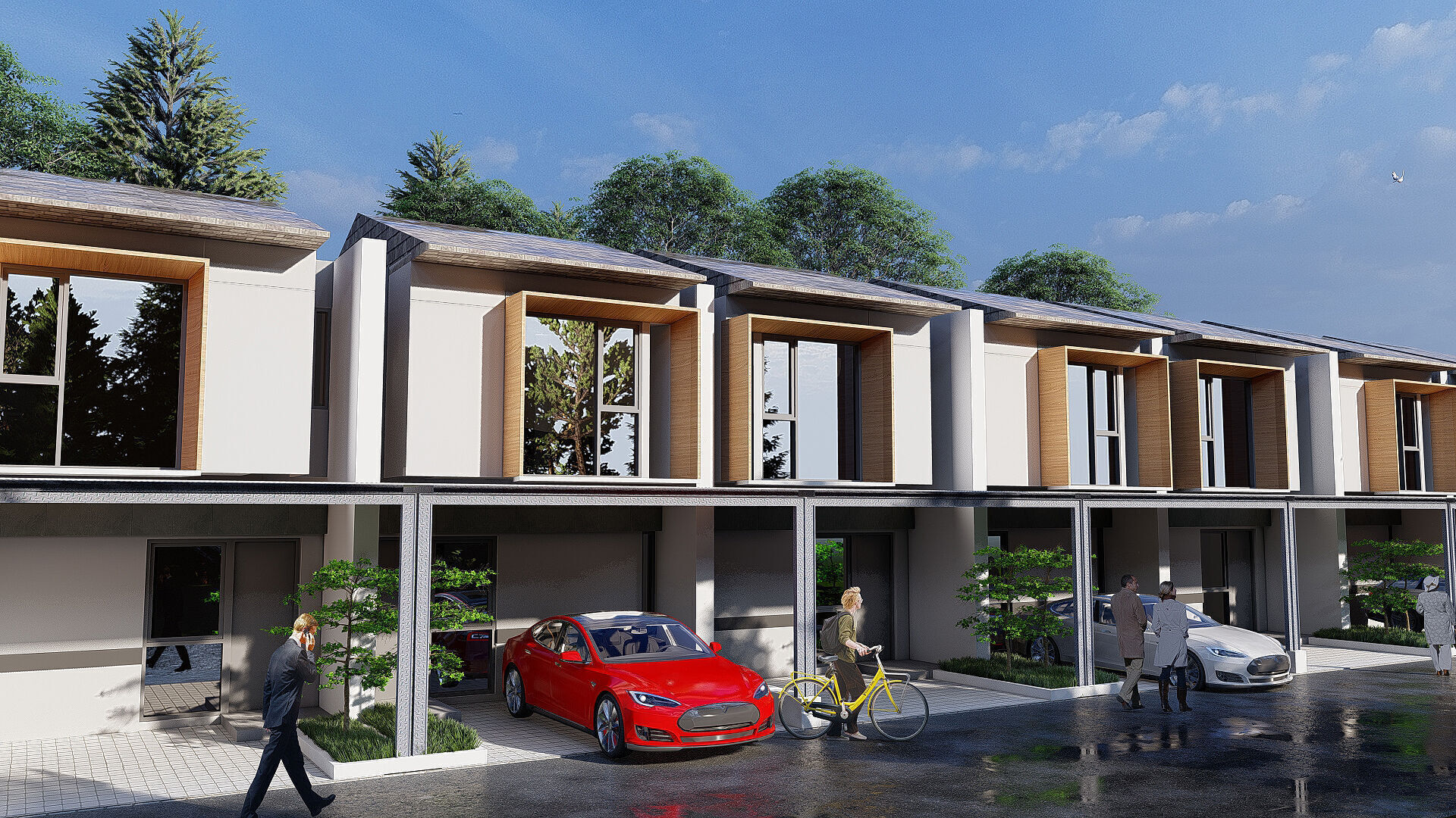 3 Modern Two Story House Pack SketchUp and Lumion Models 3D model_2