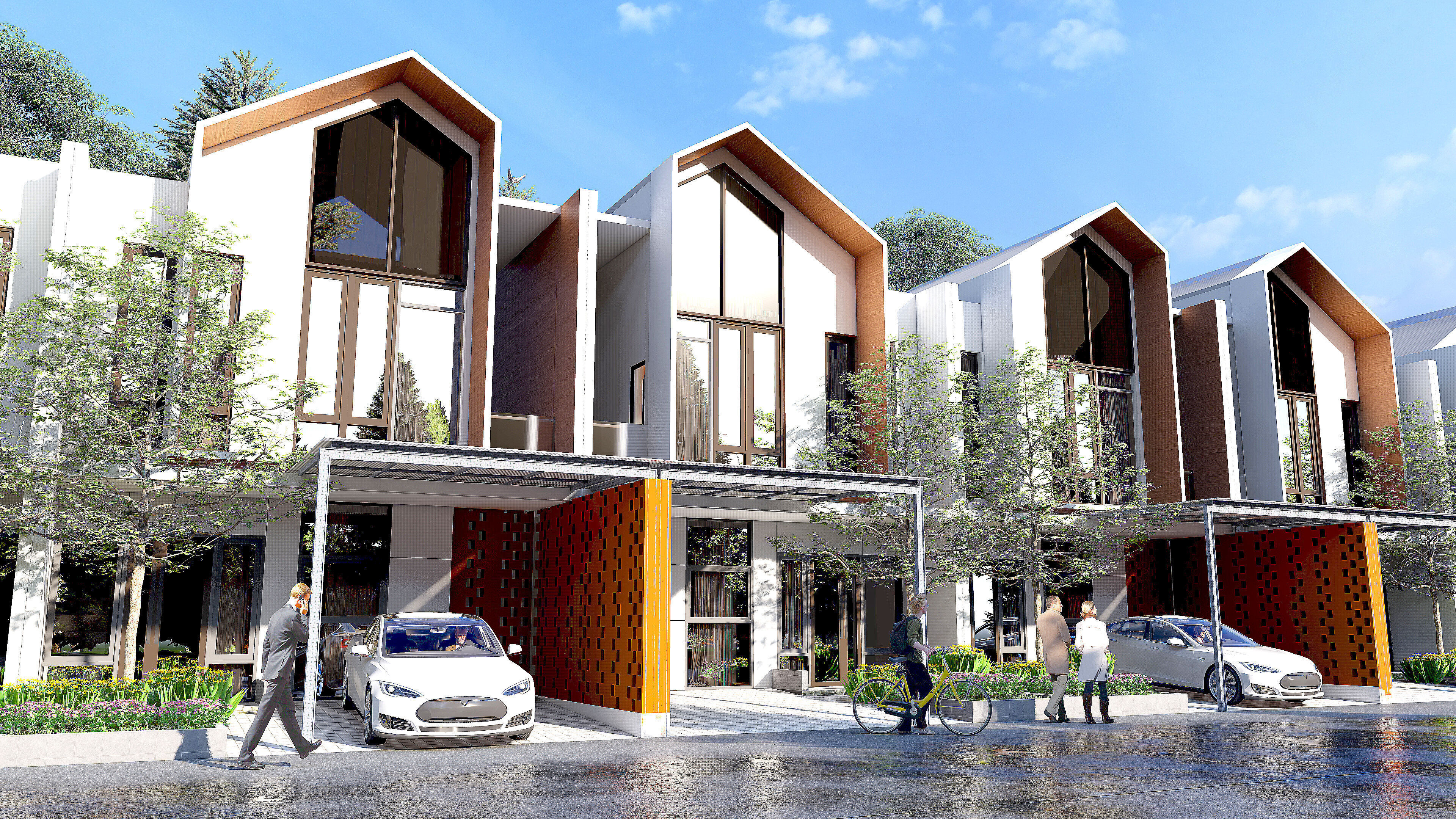 3 Modern Two Story House Pack SketchUp and Lumion Models 3D model_3