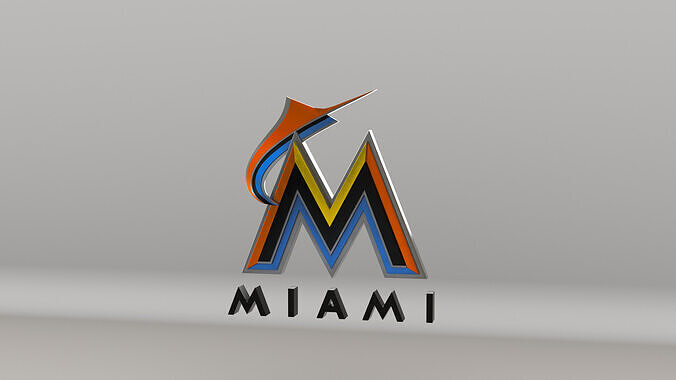 MLB Miami Marlins V1 Team Logo 3D model