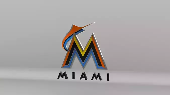 MLB Miami Marlins V1 Team Logo 3D model