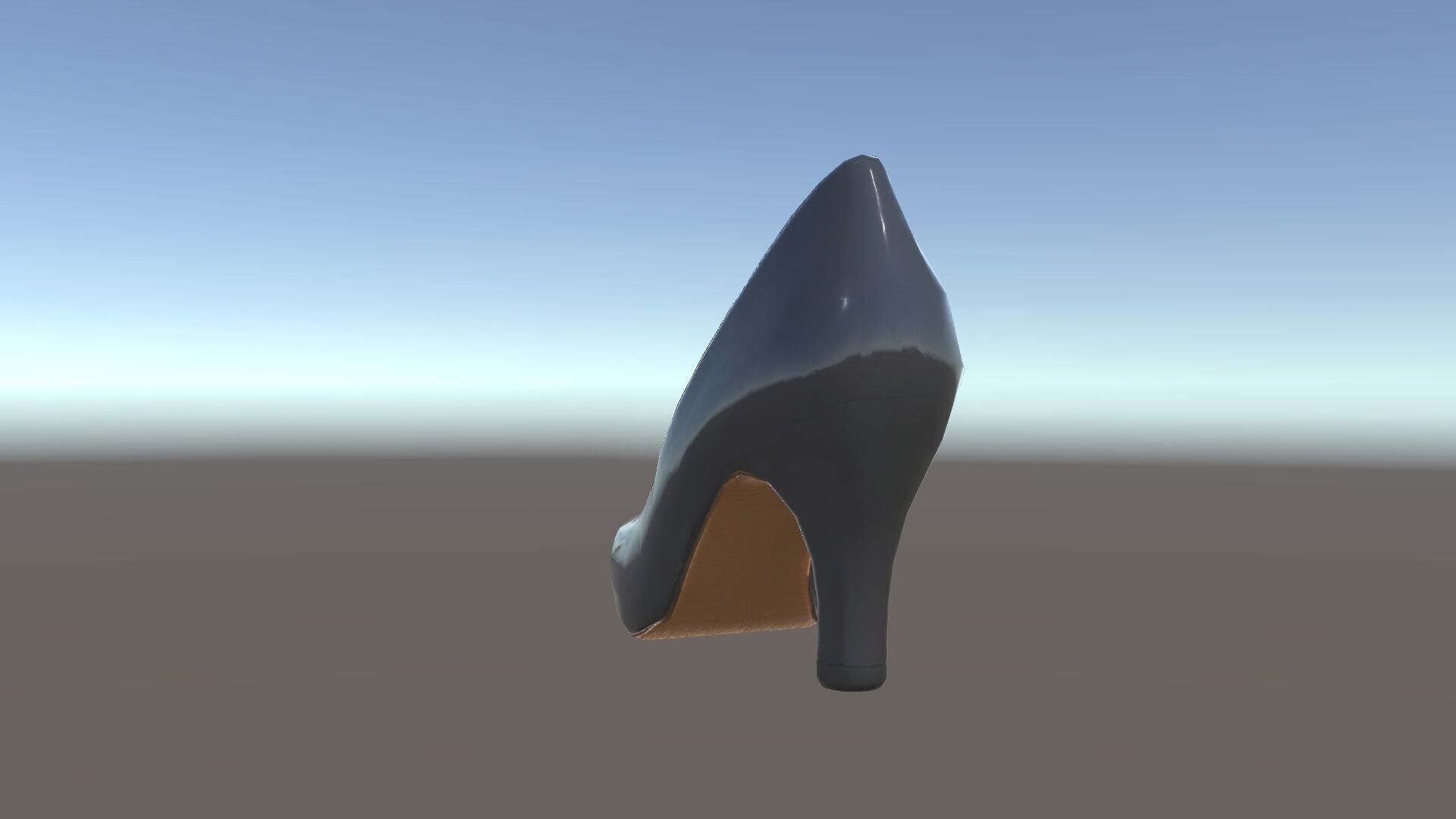 Elegant Black High Heel Shoe Model Pack Low-poly 3D model_34