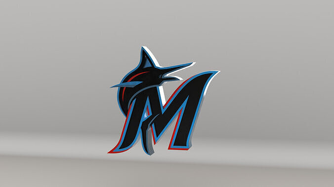 MLB Miami Marlins V2 Team Logo 3D model