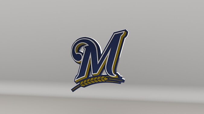 MLB Milwaukee Brewers V1 Team Logo 3D model